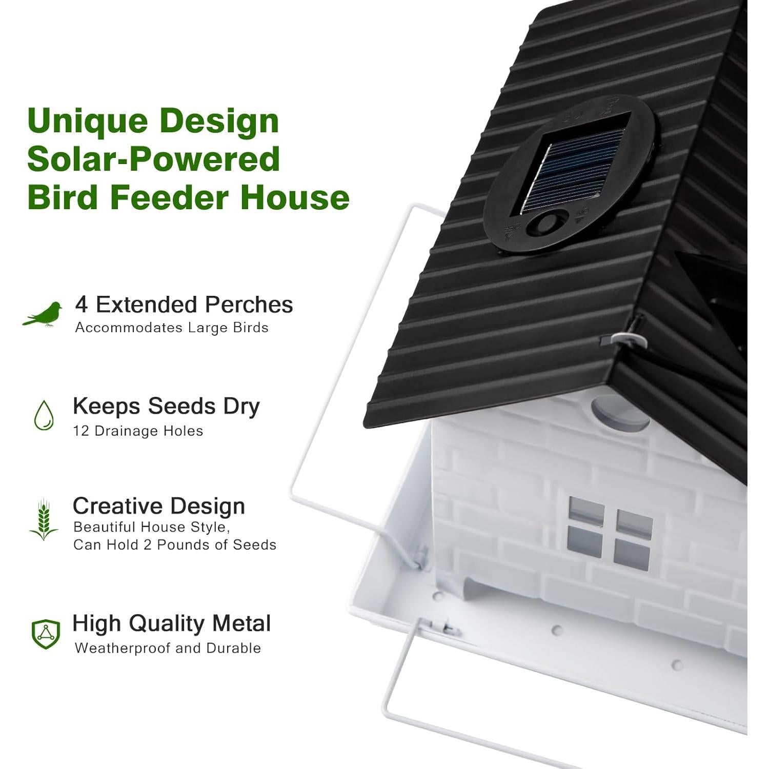 Comedero de Aves Solar YKNTGIAO Colgante Resistente a Ardillas