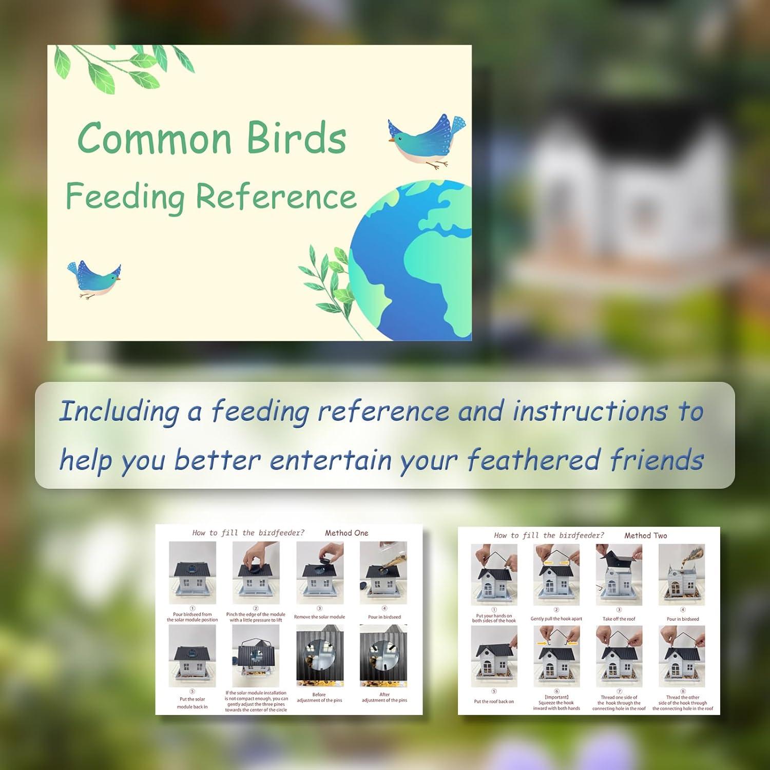 Comedero de Aves Solar YKNTGIAO Colgante Resistente a Ardillas