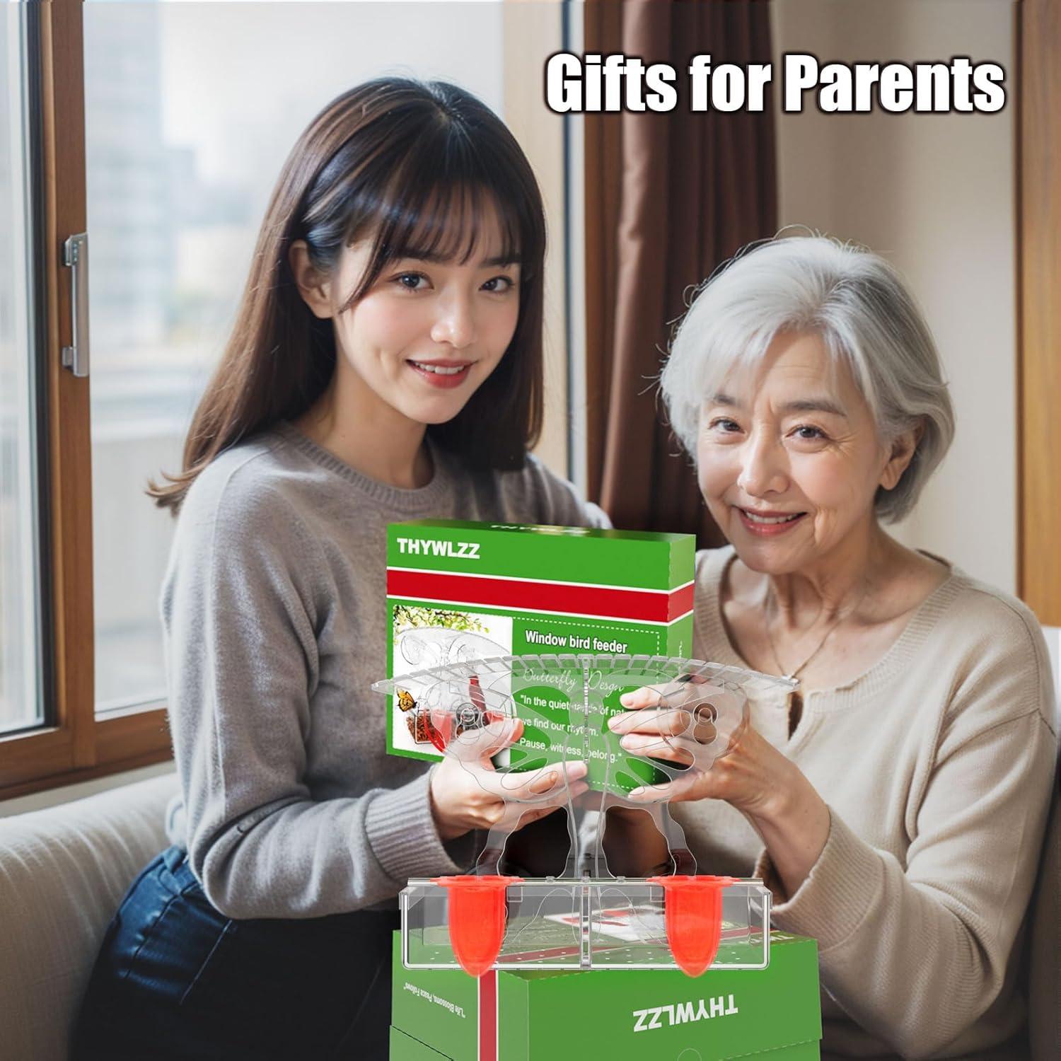 Comedero para Aves de Ventana THYWLZZ Mariposa Transparente