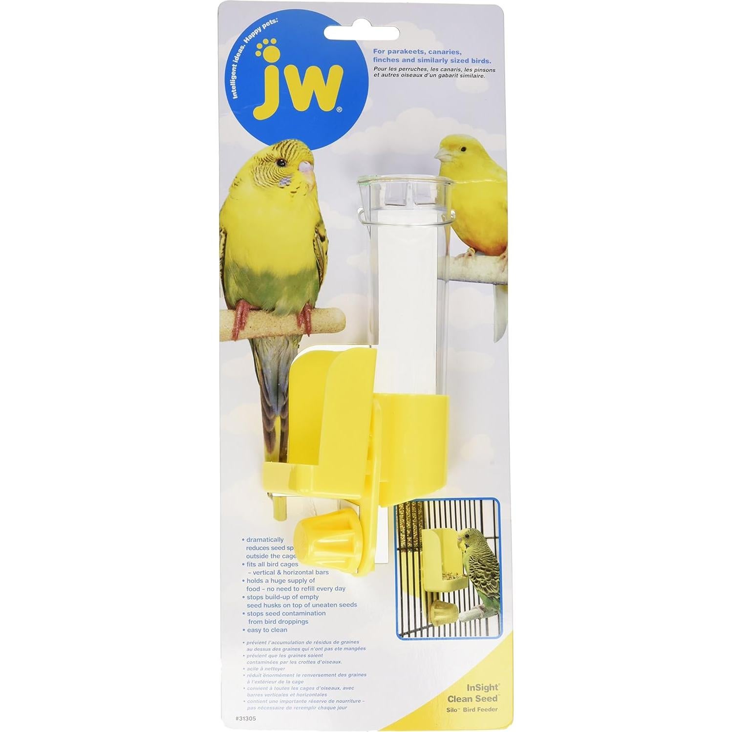 Comedero Silo para Aves JW Pet 30.5x5.1 cm - Limpio y Práctico