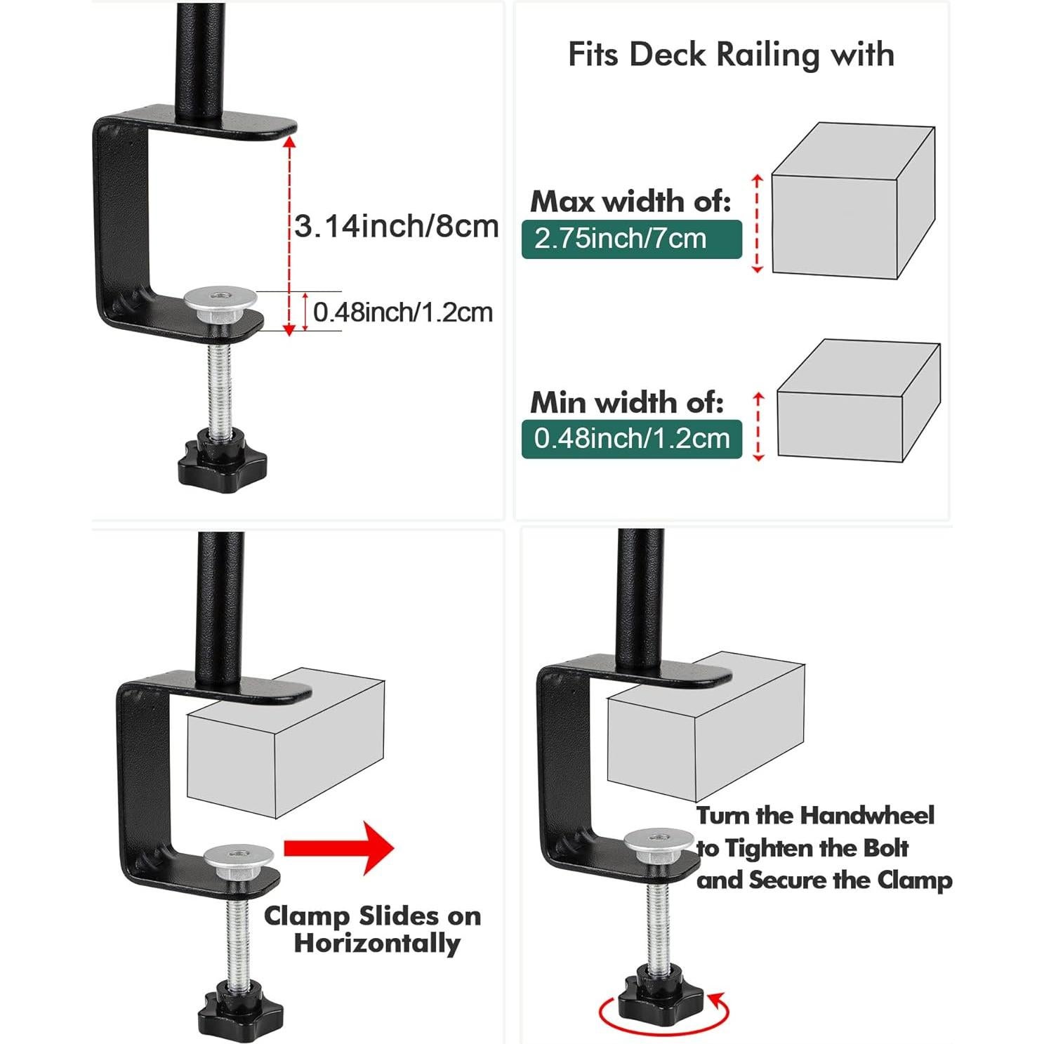 Comedero para Aves BOLITE de Barandilla con 3 Bandejas