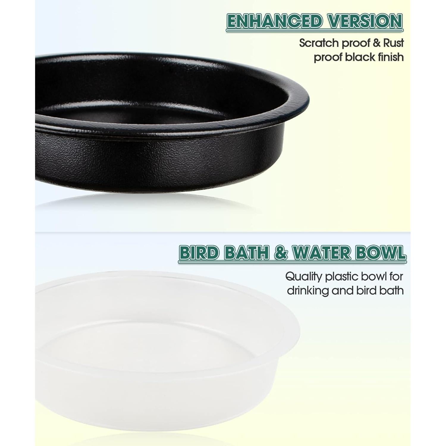 Comedero para Aves BOLITE de Barandilla con 3 Bandejas