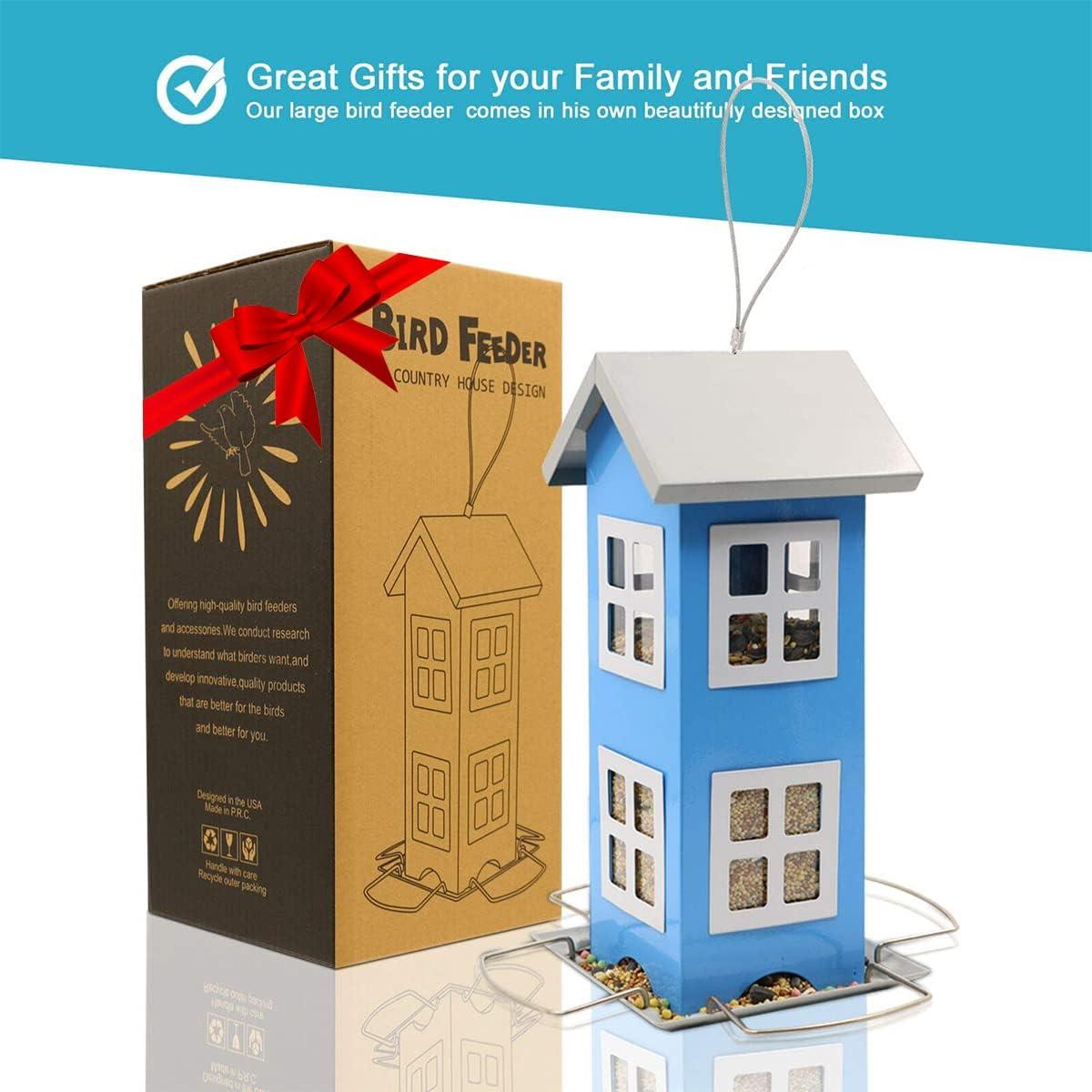 Alimentador de Aves de Metal Goodeco Azul 0.64 kg Colgante