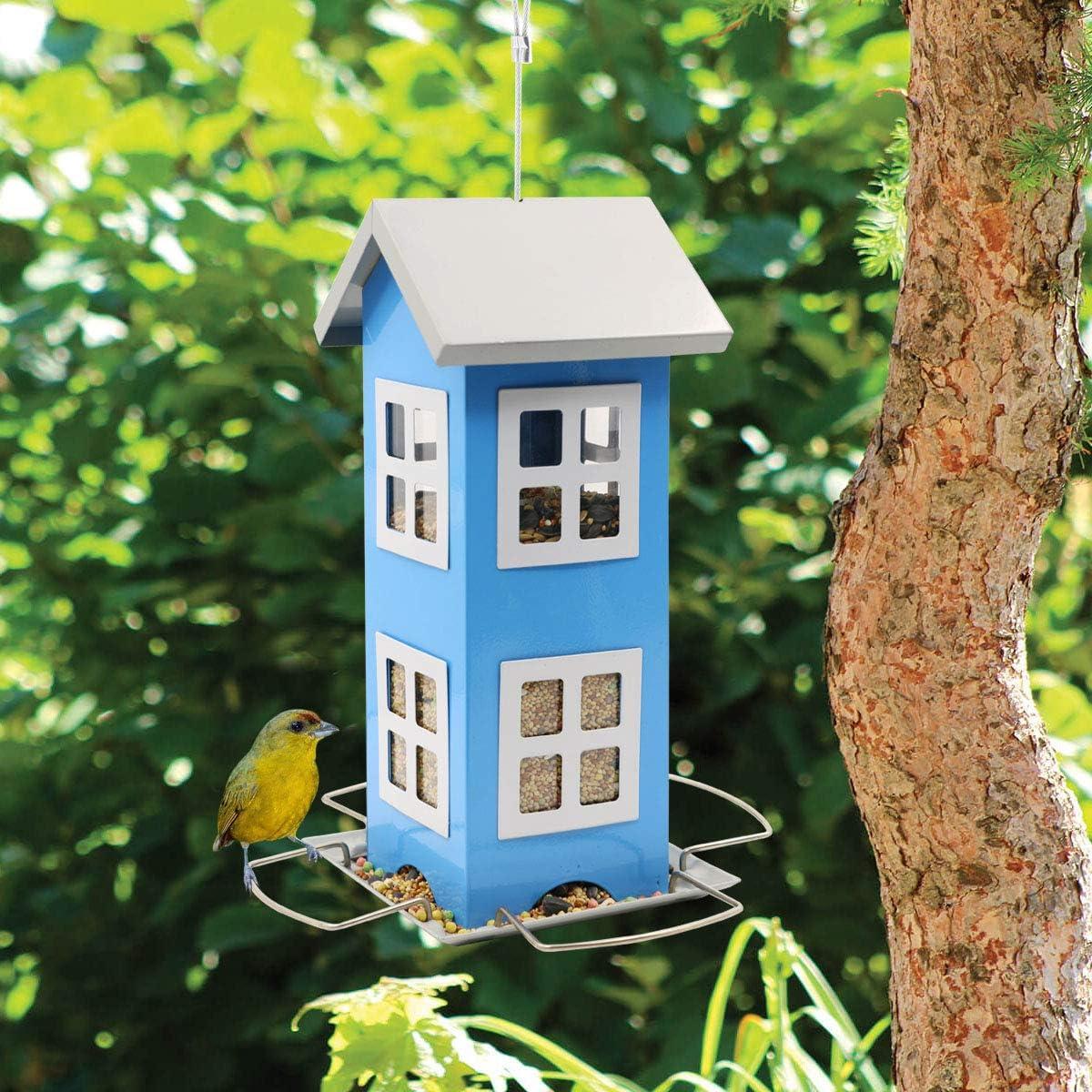 Alimentador de Aves de Metal Goodeco Azul 0.64 kg Colgante