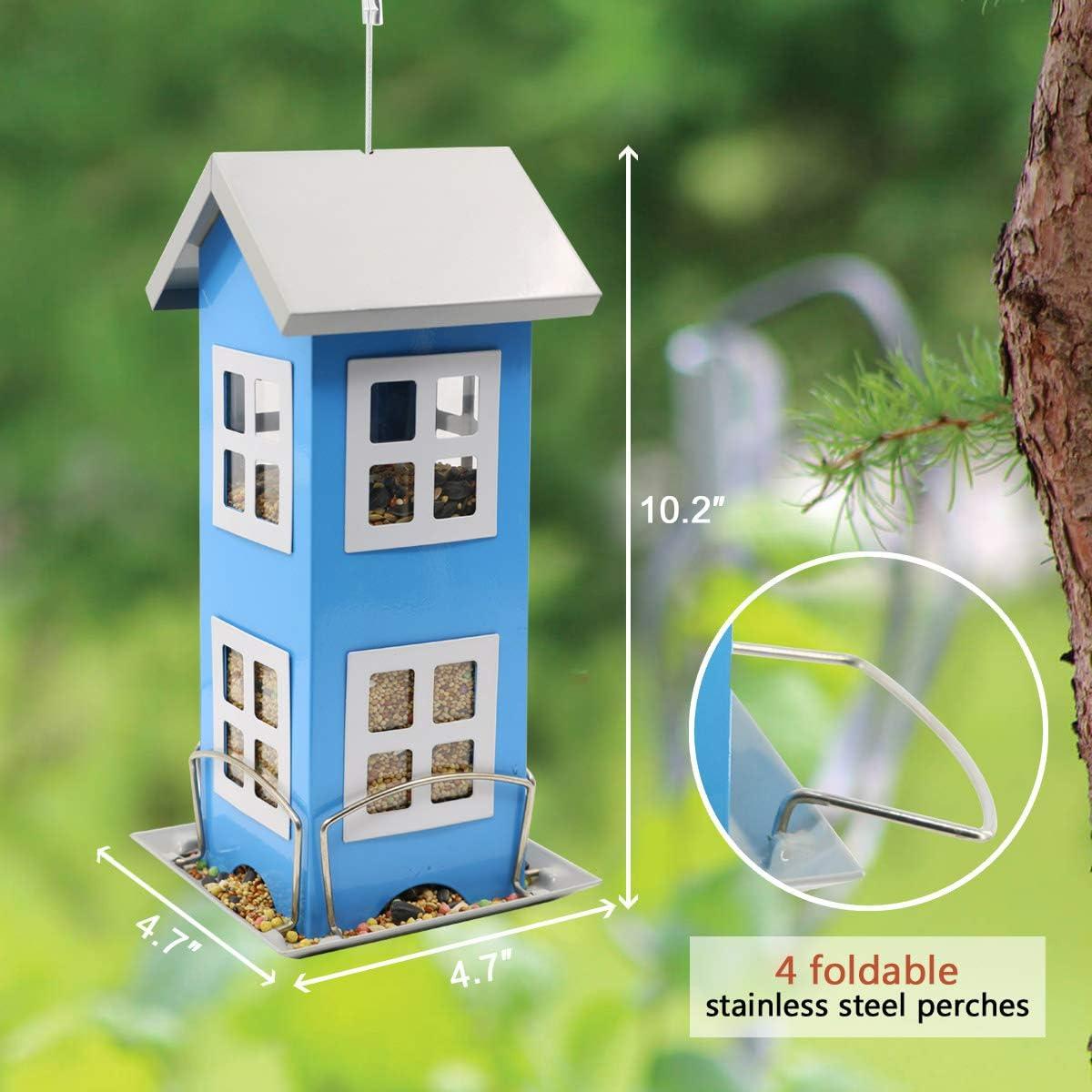 Alimentador de Aves de Metal Goodeco Azul 0.64 kg Colgante