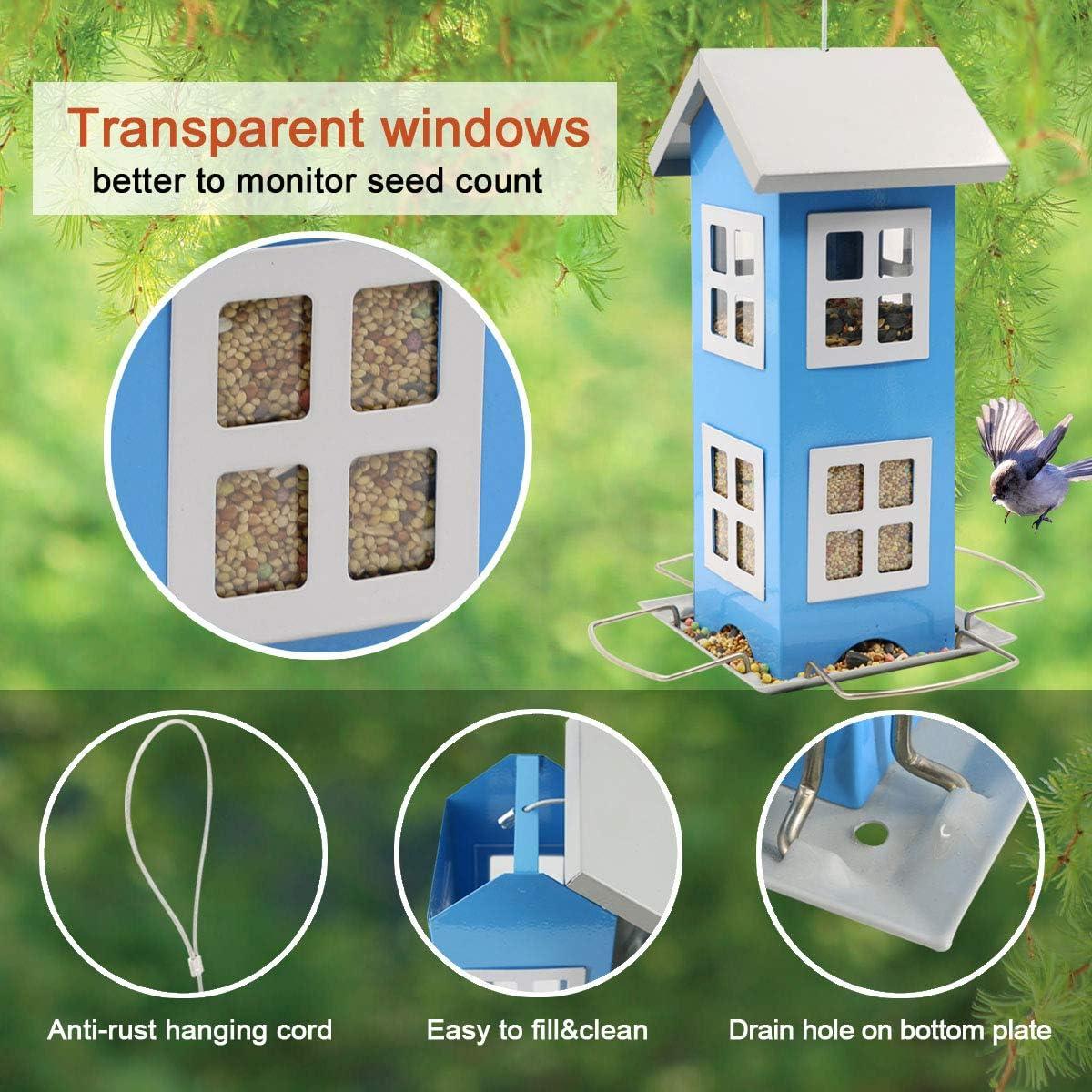 Alimentador de Aves de Metal Goodeco Azul 0.64 kg Colgante