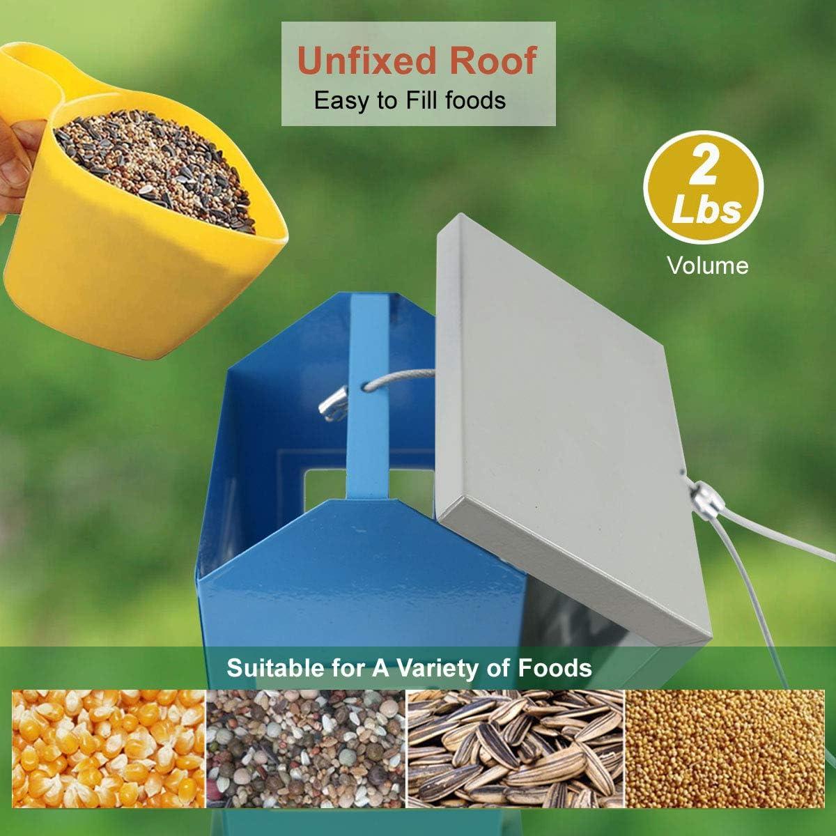 Alimentador de Aves de Metal Goodeco Azul 0.64 kg Colgante