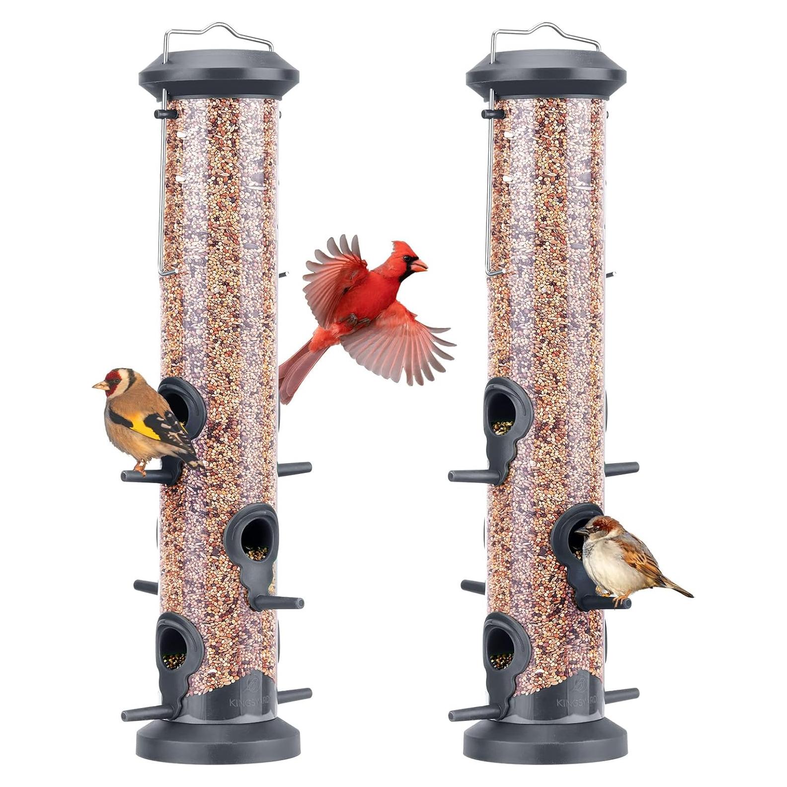 Comedero para Aves Kingsyard 2 Puertos Colgante Negro 0.91 kg