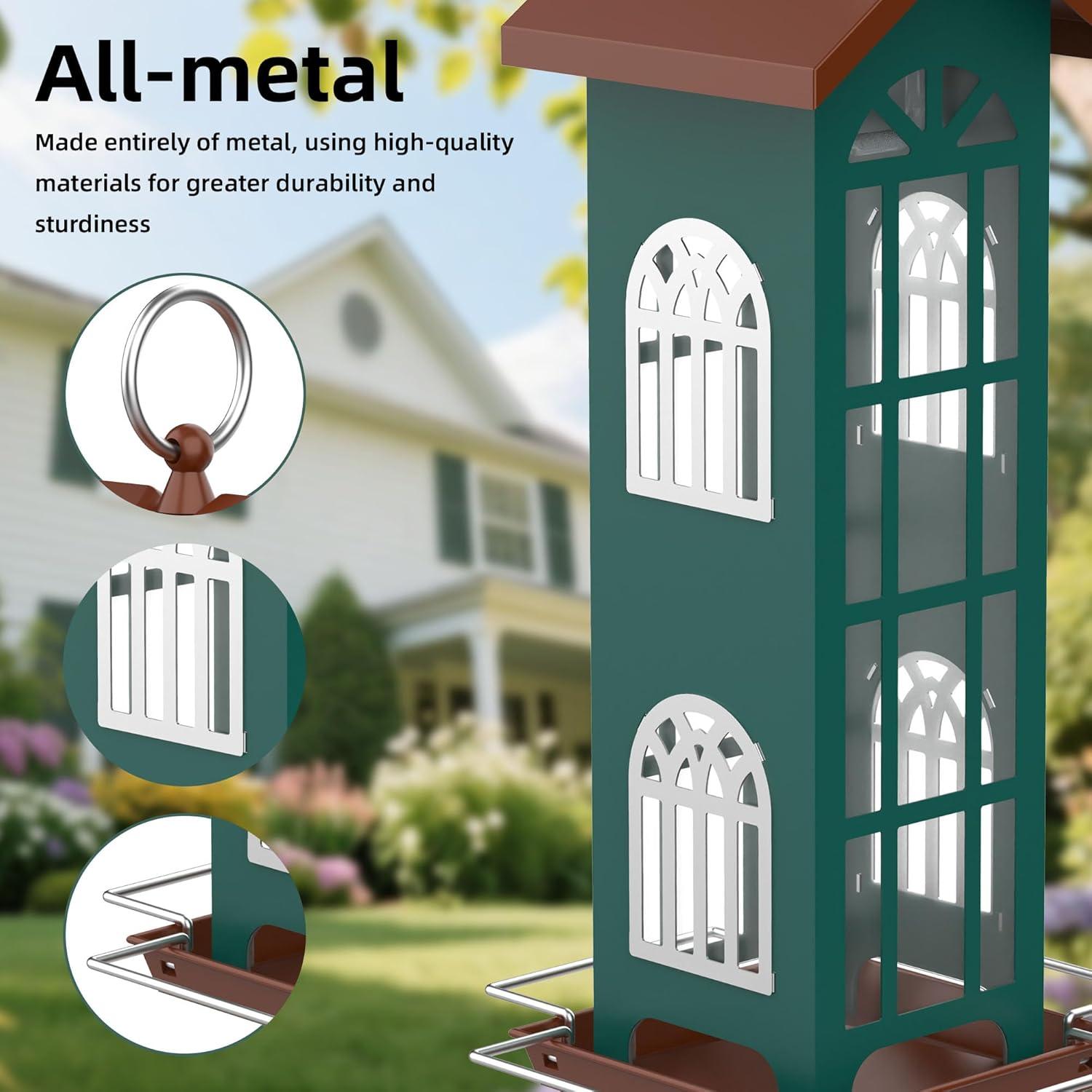 Comedero de Aves de Metal VYHAG Colgante Impermeable 0.90 kg