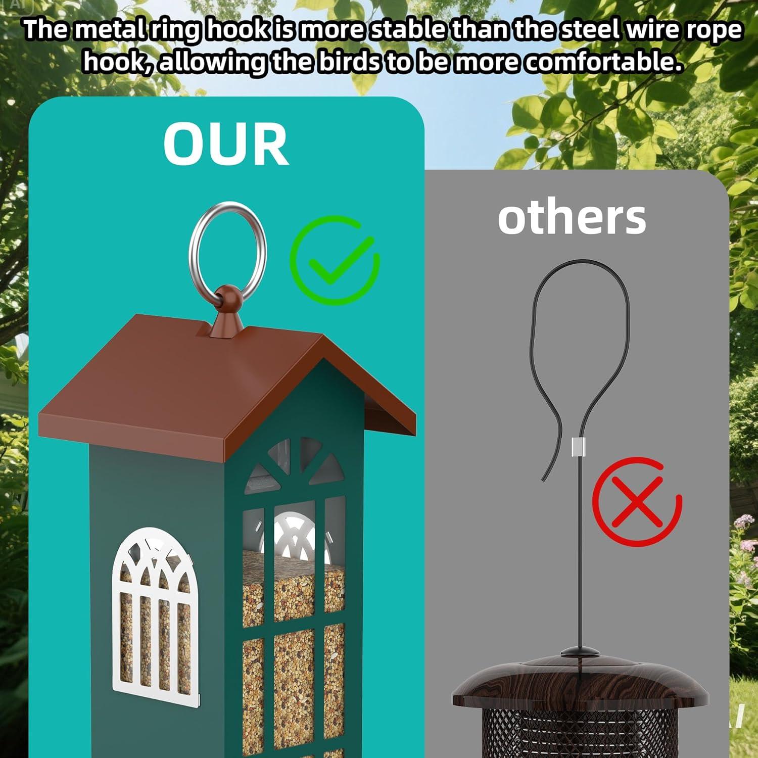 Comedero de Aves de Metal VYHAG Colgante Impermeable 0.90 kg