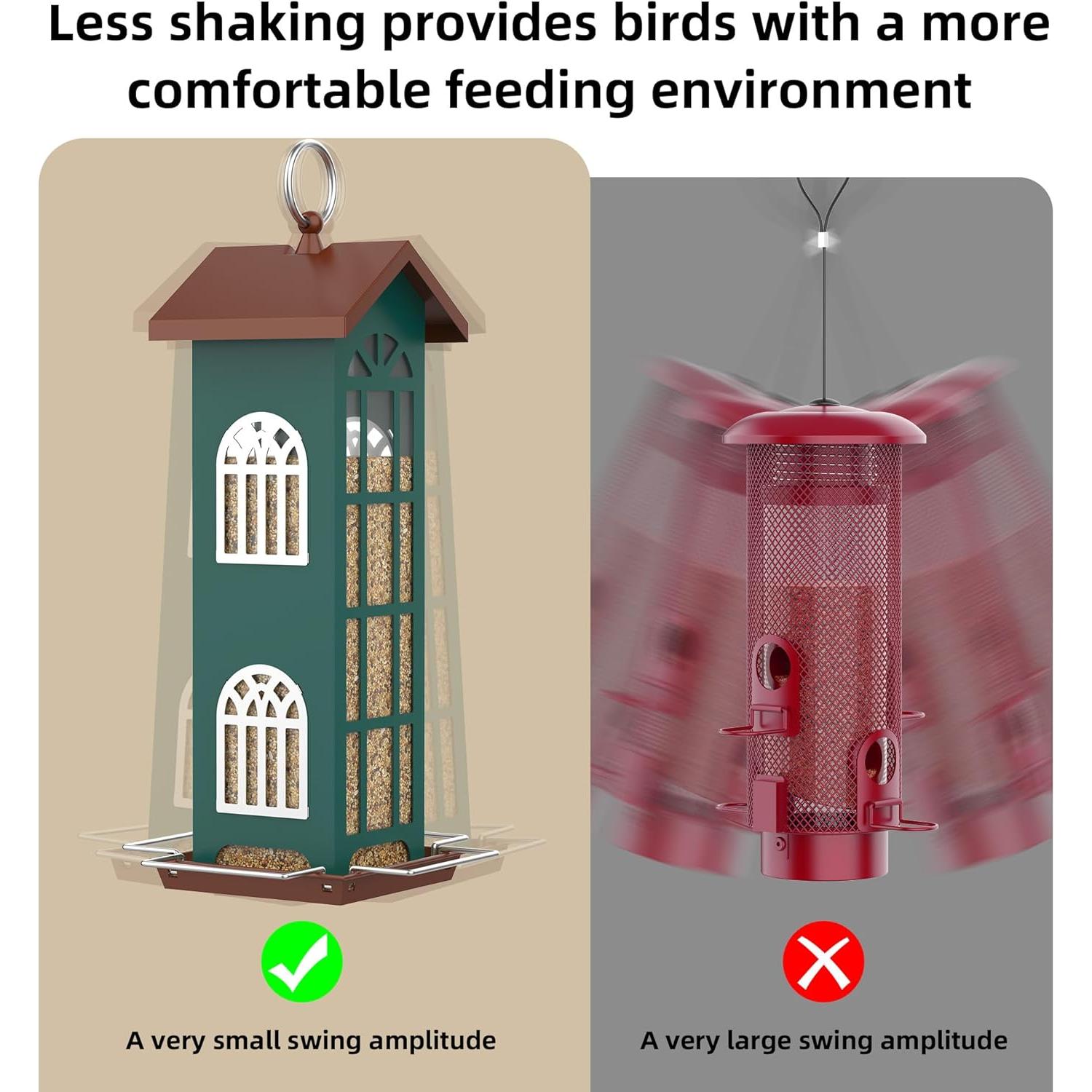 Comedero de Aves de Metal VYHAG Colgante Impermeable 0.90 kg