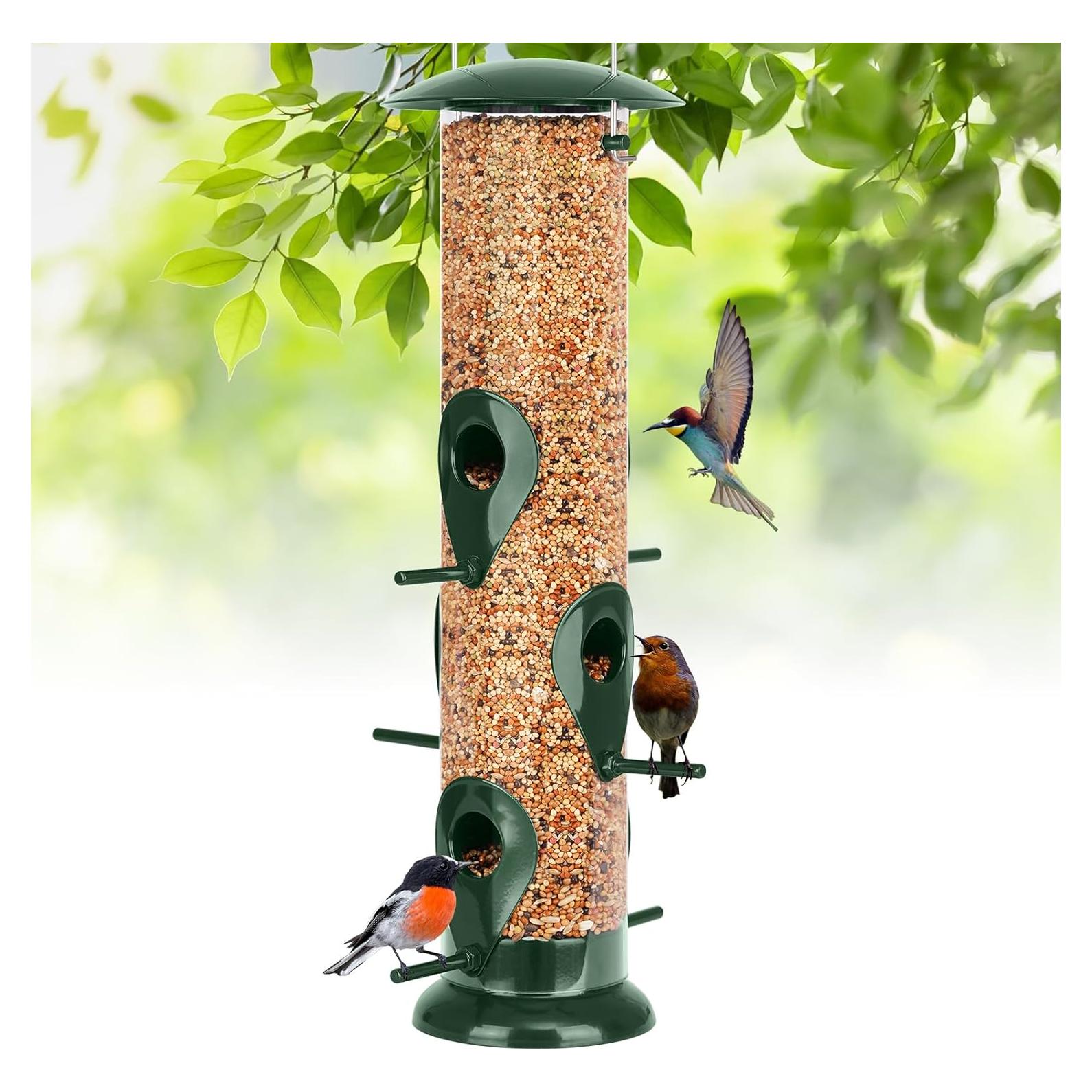 Alimentador de Pájaros Metálico Feed Garden 33 cm 6 Puertos
