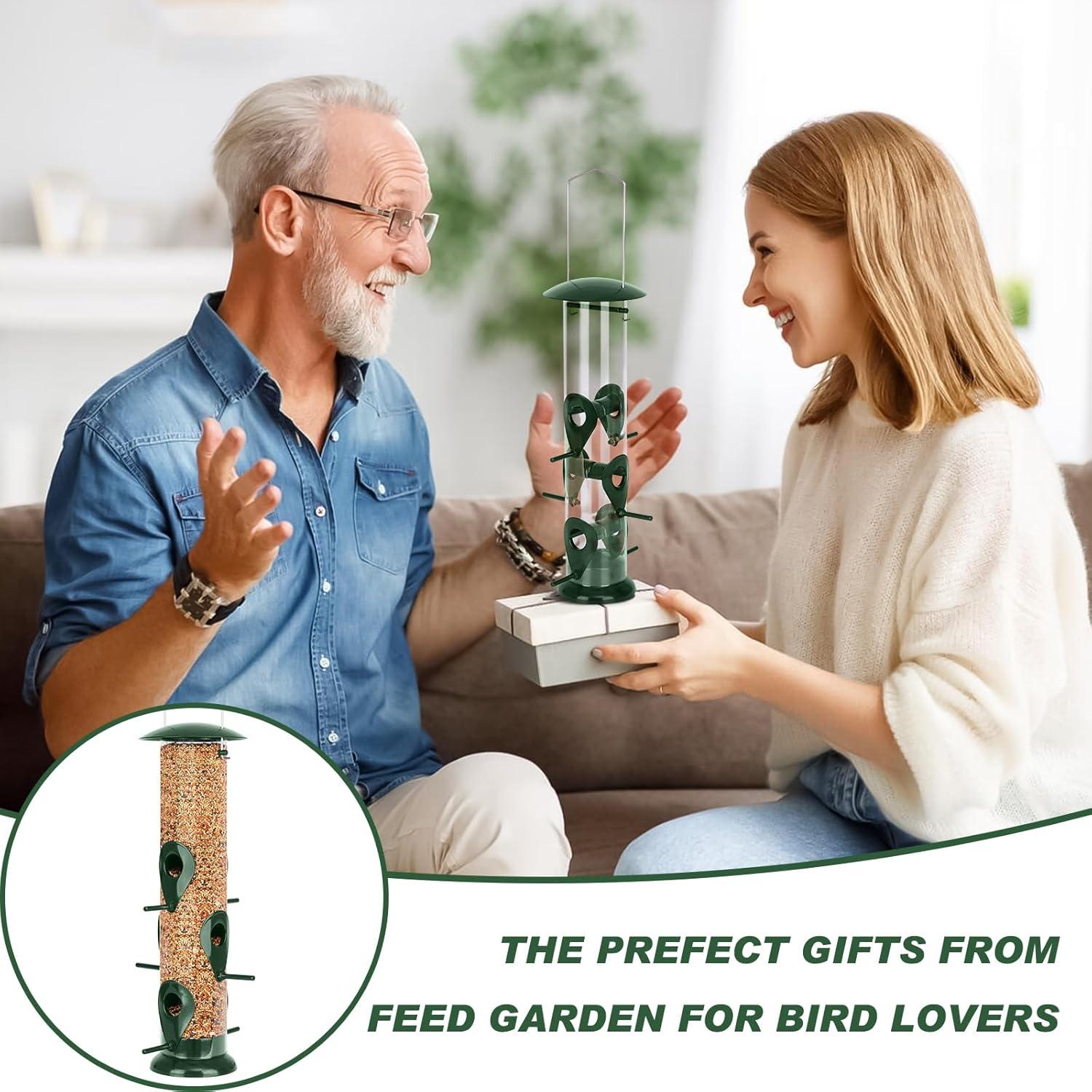 Alimentador de Pájaros Metálico Feed Garden 33 cm 6 Puertos
