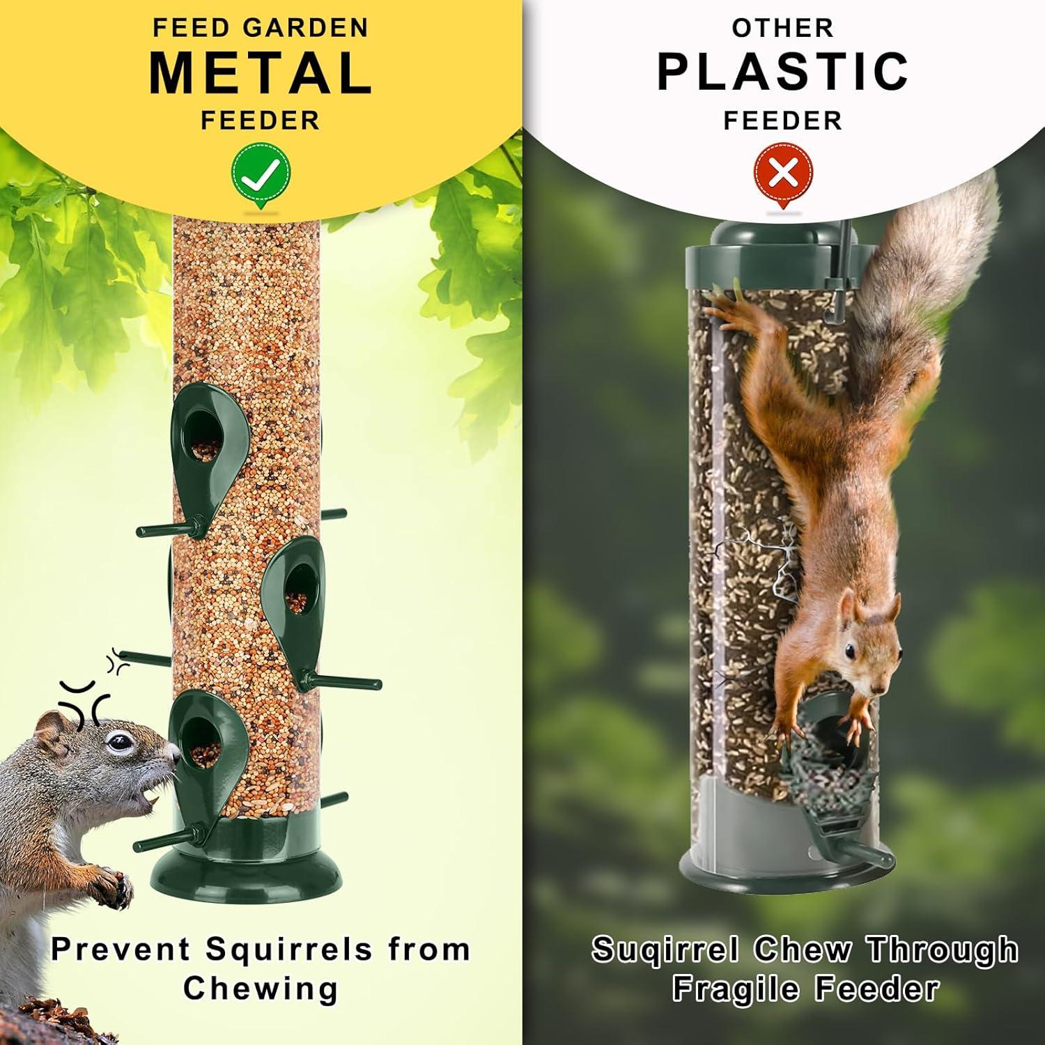 Alimentador de Pájaros Metálico Feed Garden 33 cm 6 Puertos