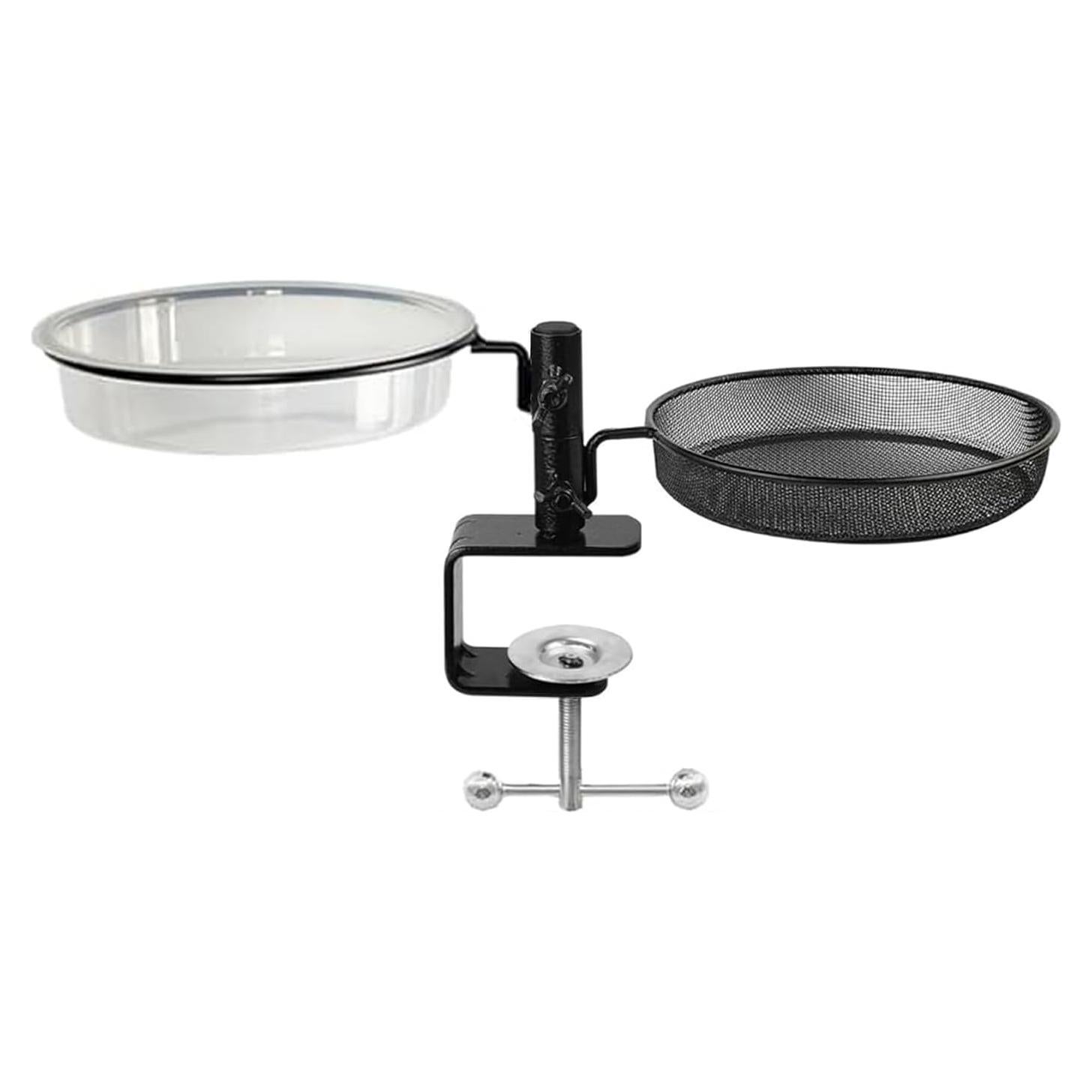 Comedero y Baño para Aves WOWARE con Soporte de Barandilla