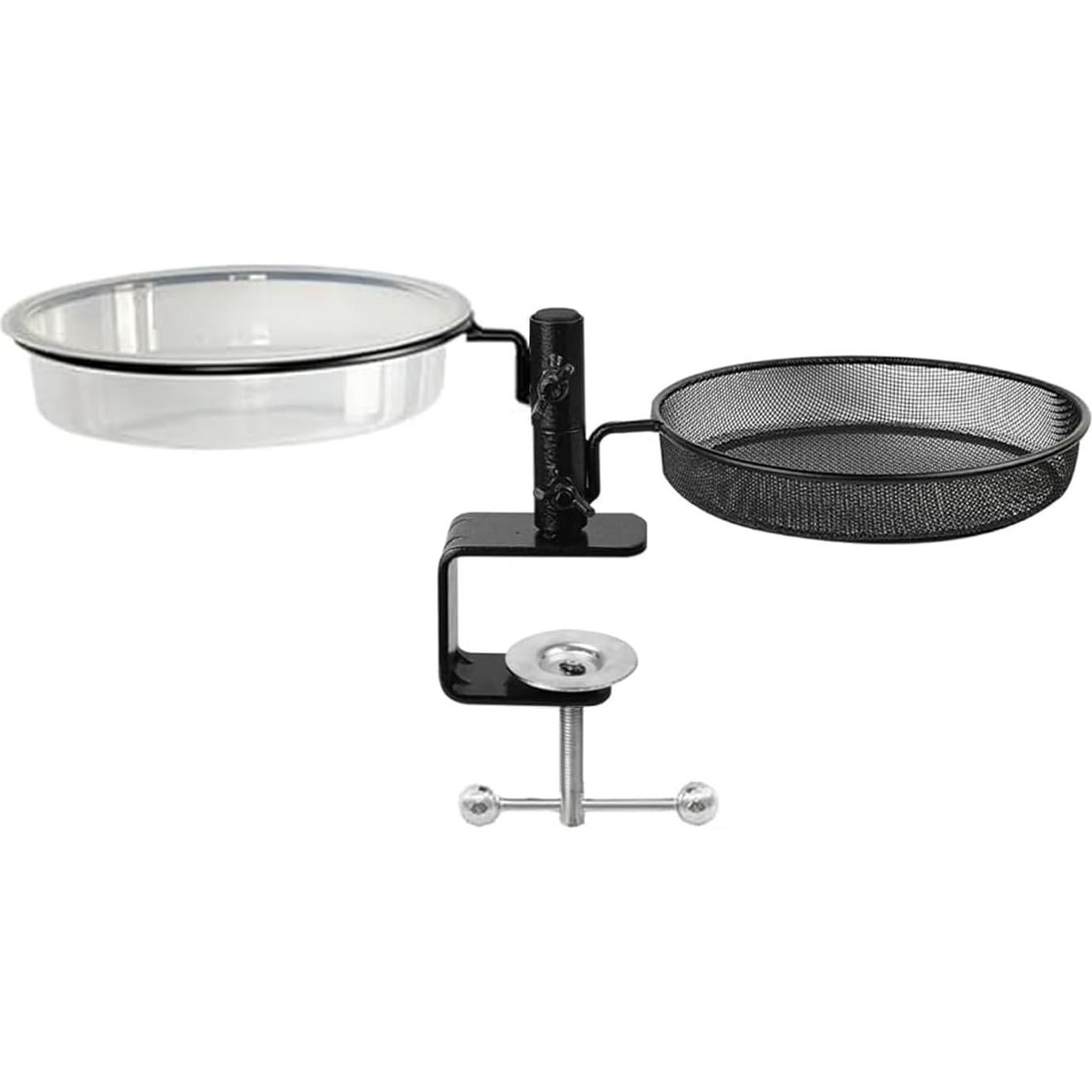 Comedero y Baño para Aves WOWARE con Soporte de Barandilla