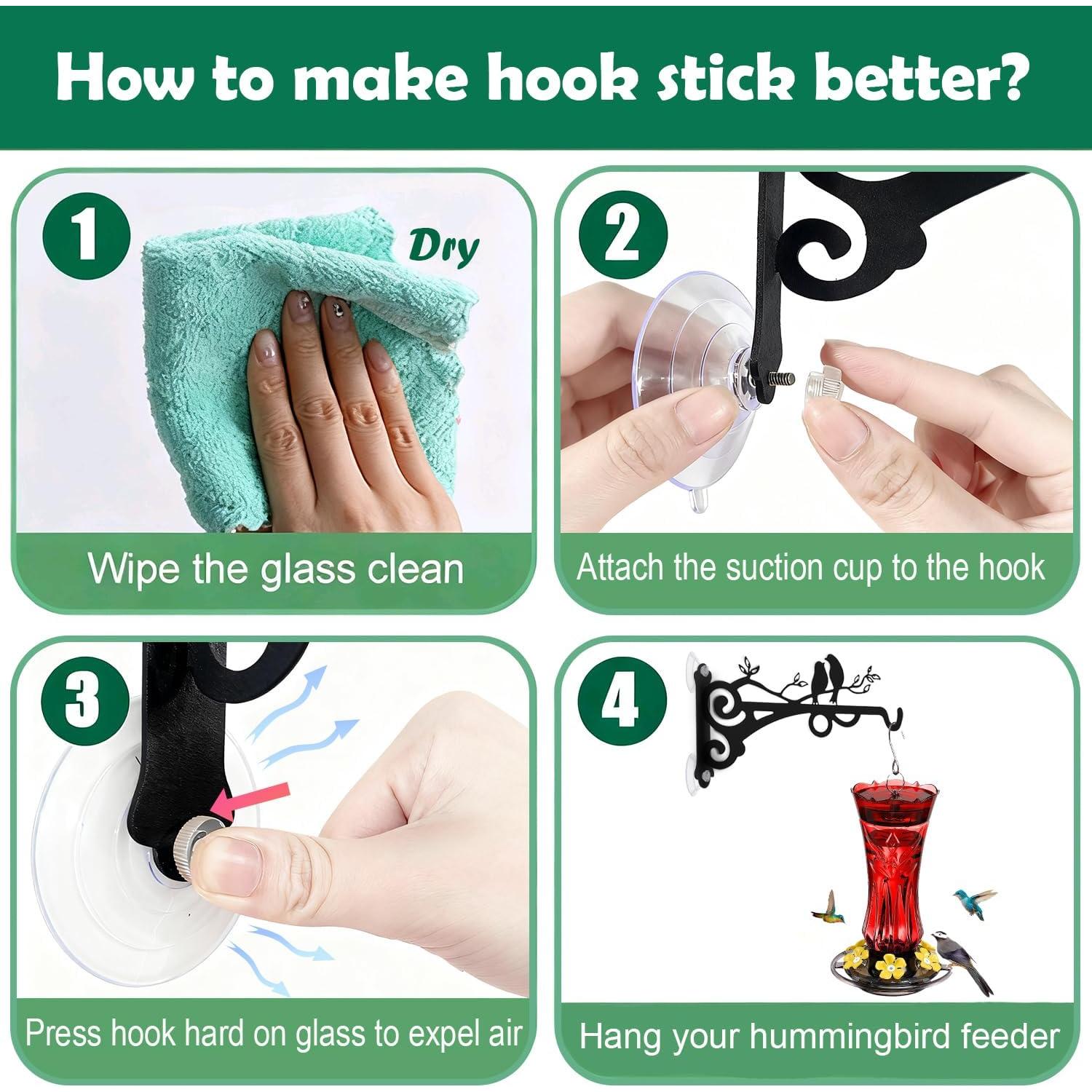 Gancho para Alimentador de Aves VYTTOX con Ventosas Fuertes