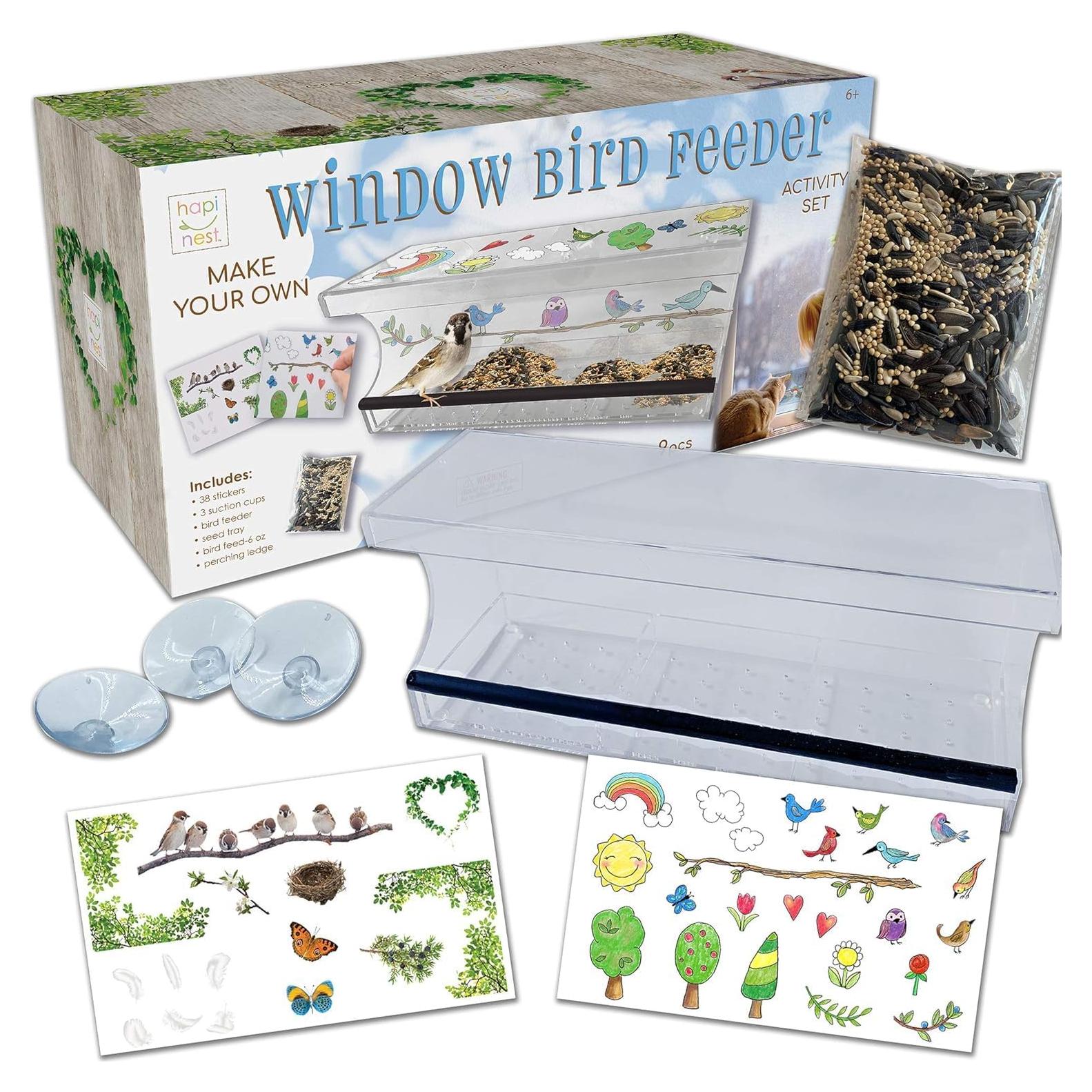 Kit Comedero de Aves para Ventana Hapinest - 170g Semillas