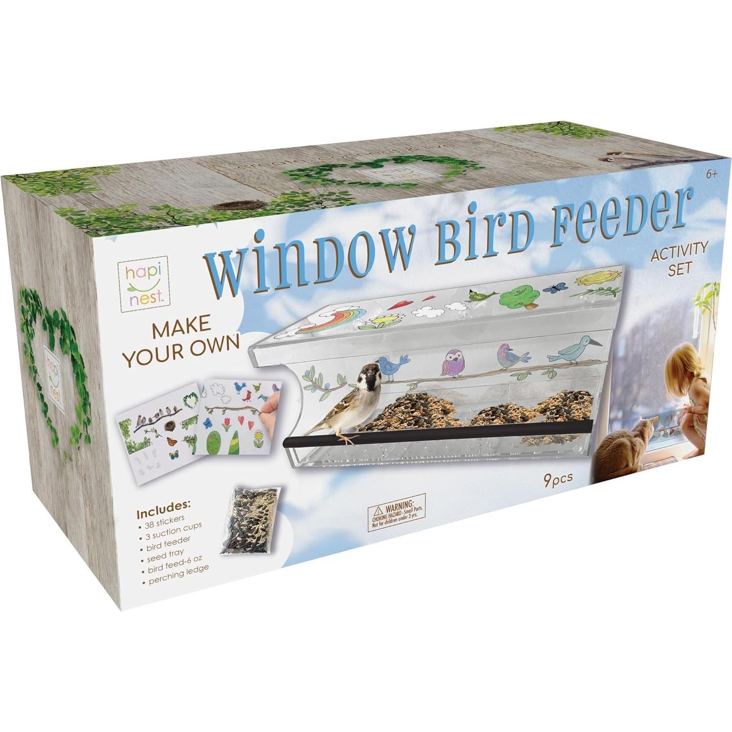 Kit Comedero de Aves para Ventana Hapinest - 170g Semillas