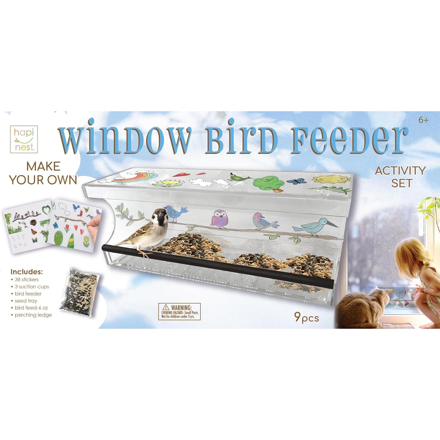 Kit Comedero de Aves para Ventana Hapinest - 170g Semillas