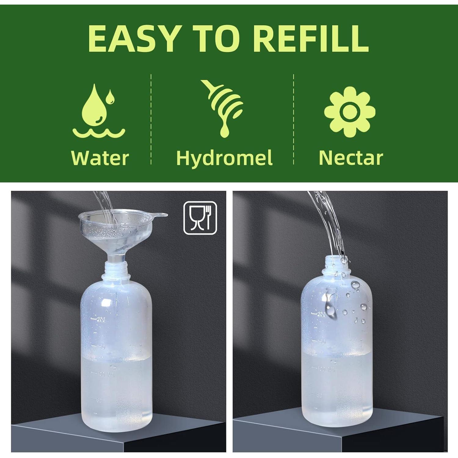 Alimentador de Colibrí PiiSheou Rojo con Clips - Paquete de 4