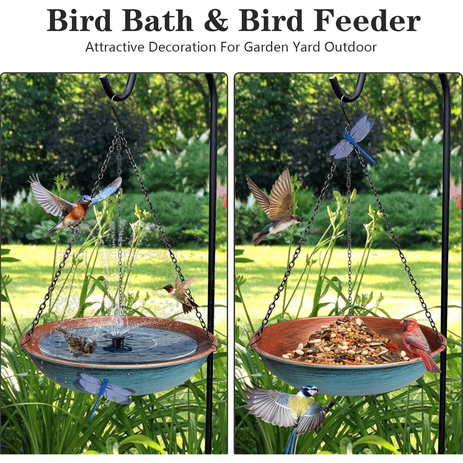 Baño de Aves Colgante WANGIRO 28 cm Cobre Azul Resistente