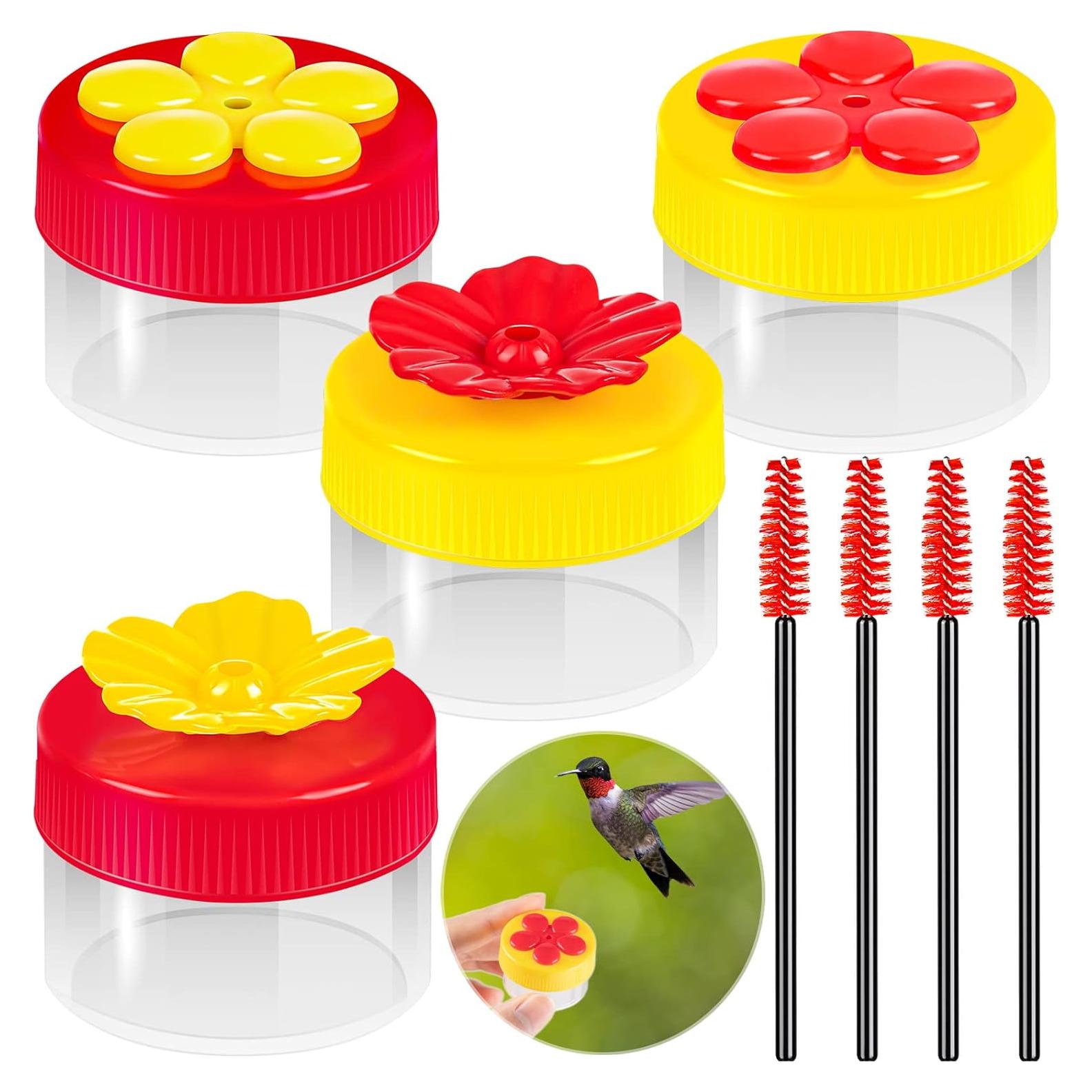 Alimentador de Colibrí de Mano ZHBDMGK 4 Piezas con Cepillo