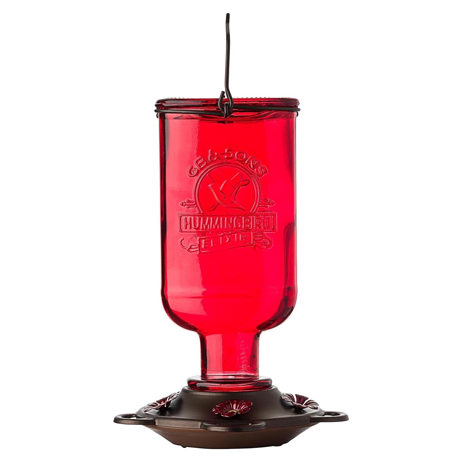 Alimentador de Colibríes More Birds Elixir 385ml Vidrio Vintage