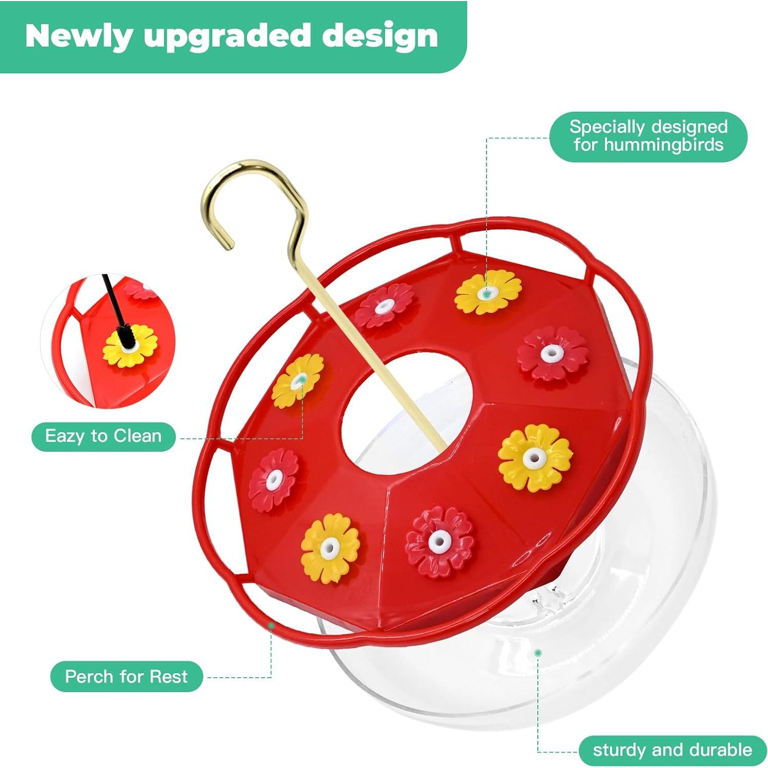 Comedero para Colibríes PATRISARD 12 oz Rojo Antiaabejas