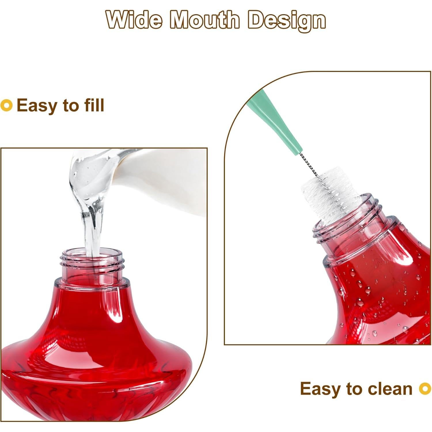 Comedero para Colibríes Auslar 0.44L Vidrio Rojo Colgante