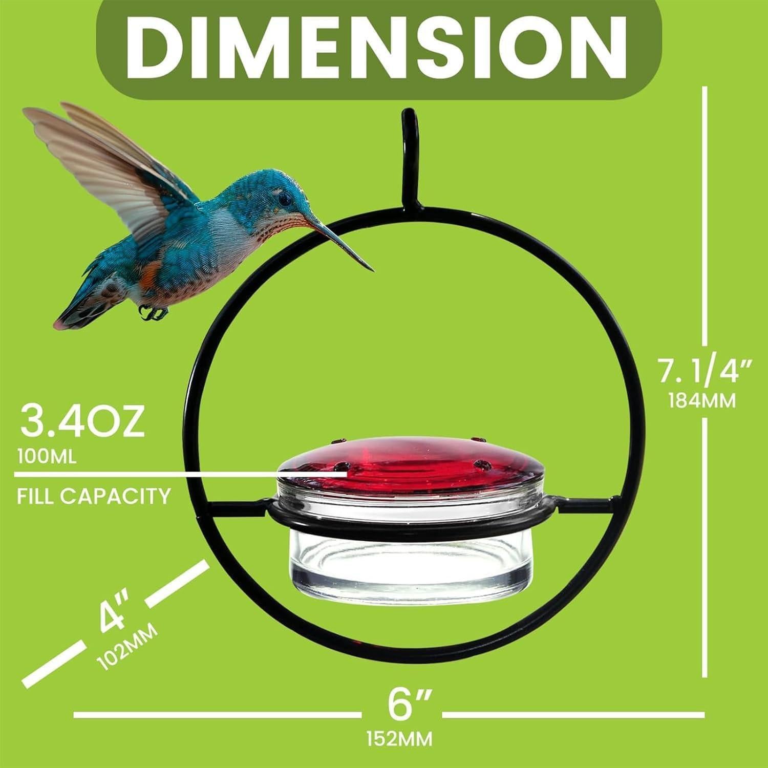 Alimentador de Colibríes Hummble Slim 100 ml Vidrio Transparente