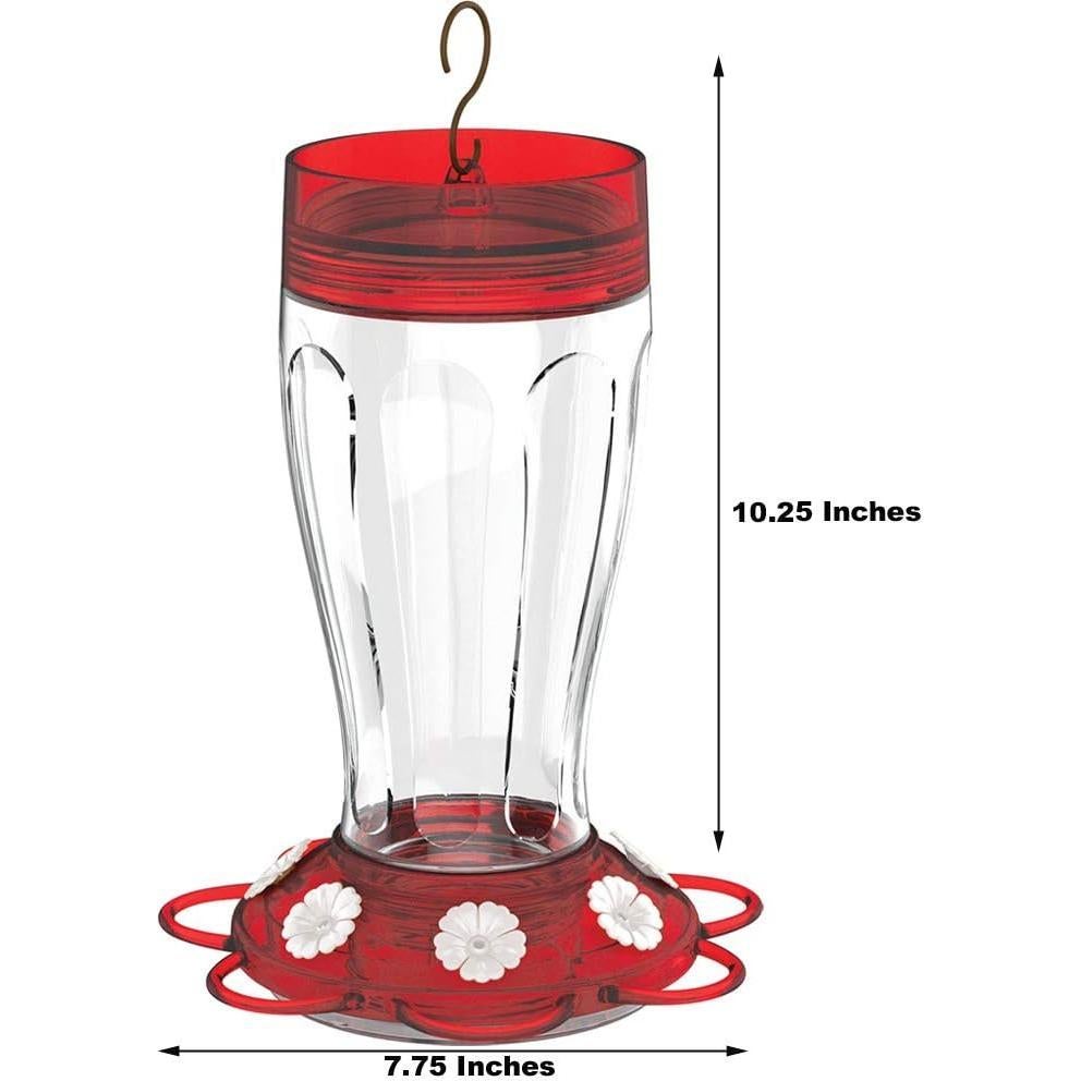 Alimentador de Colibríes More Birds Big Gulp 1.18L Vidrio Rojo