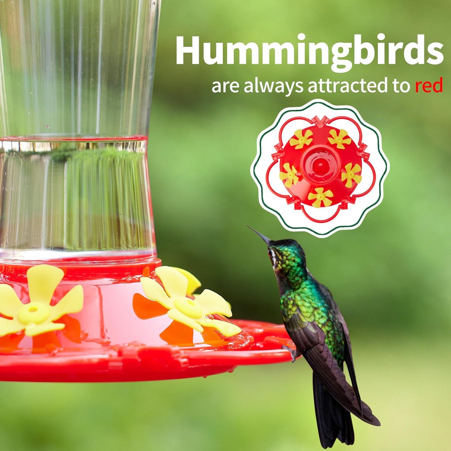 Comedero para Colibríes HUISPARK 381 ml Rojo y Amarillo