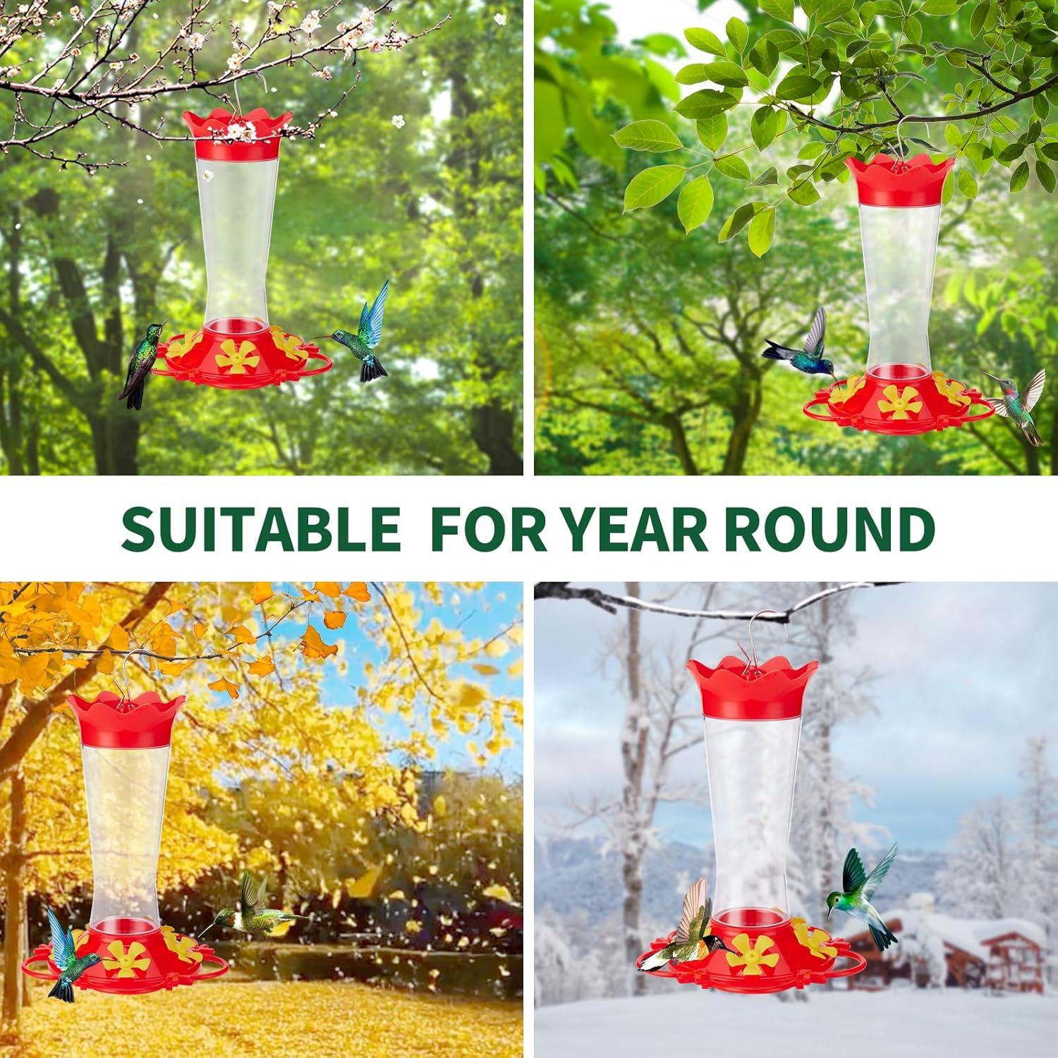 Comedero para Colibríes HUISPARK 381 ml Rojo y Amarillo