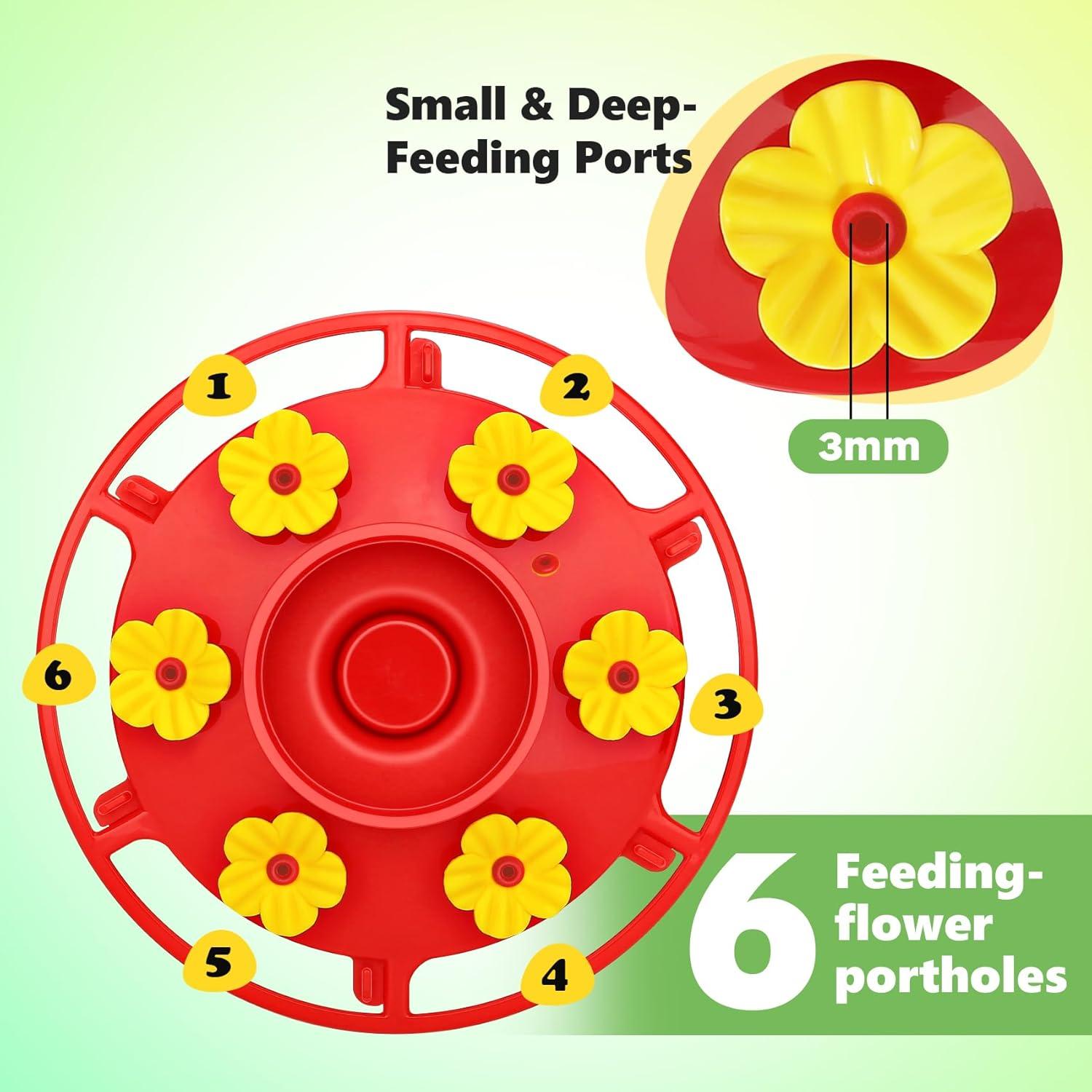 Comedero para Colibríes Bathth Rojo 0.65 L con Guardia Antihormigas