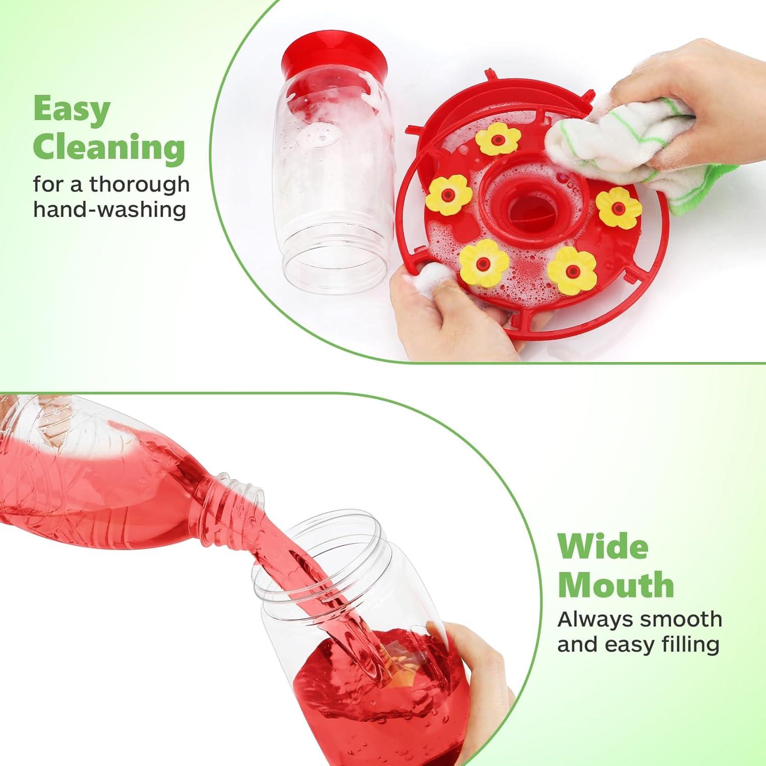 Comedero para Colibríes Bathth Rojo 0.65 L con Guardia Antihormigas