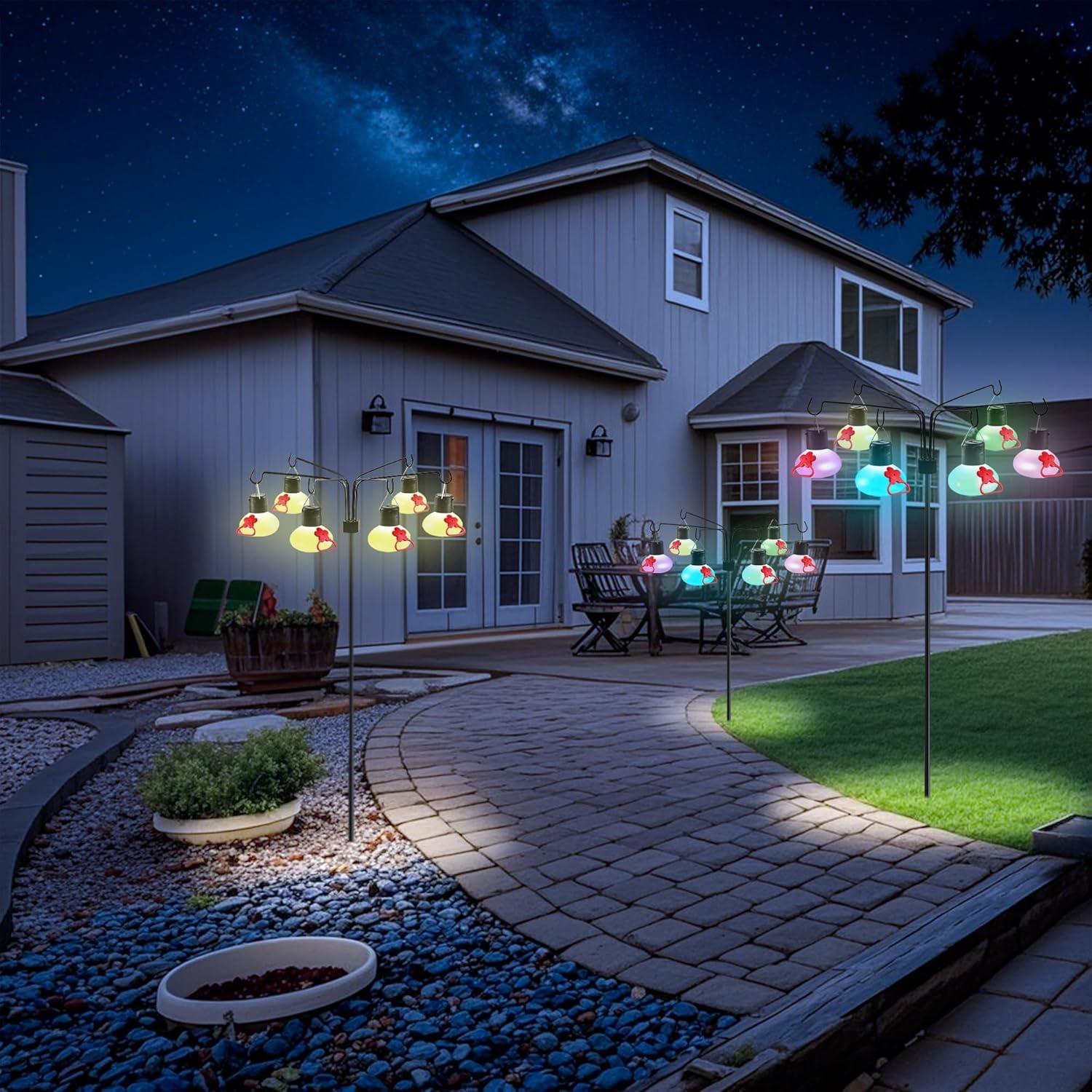 Alimentador Solar de Colibríes Pozfun 6 Puertos Vidrio 1.63kg