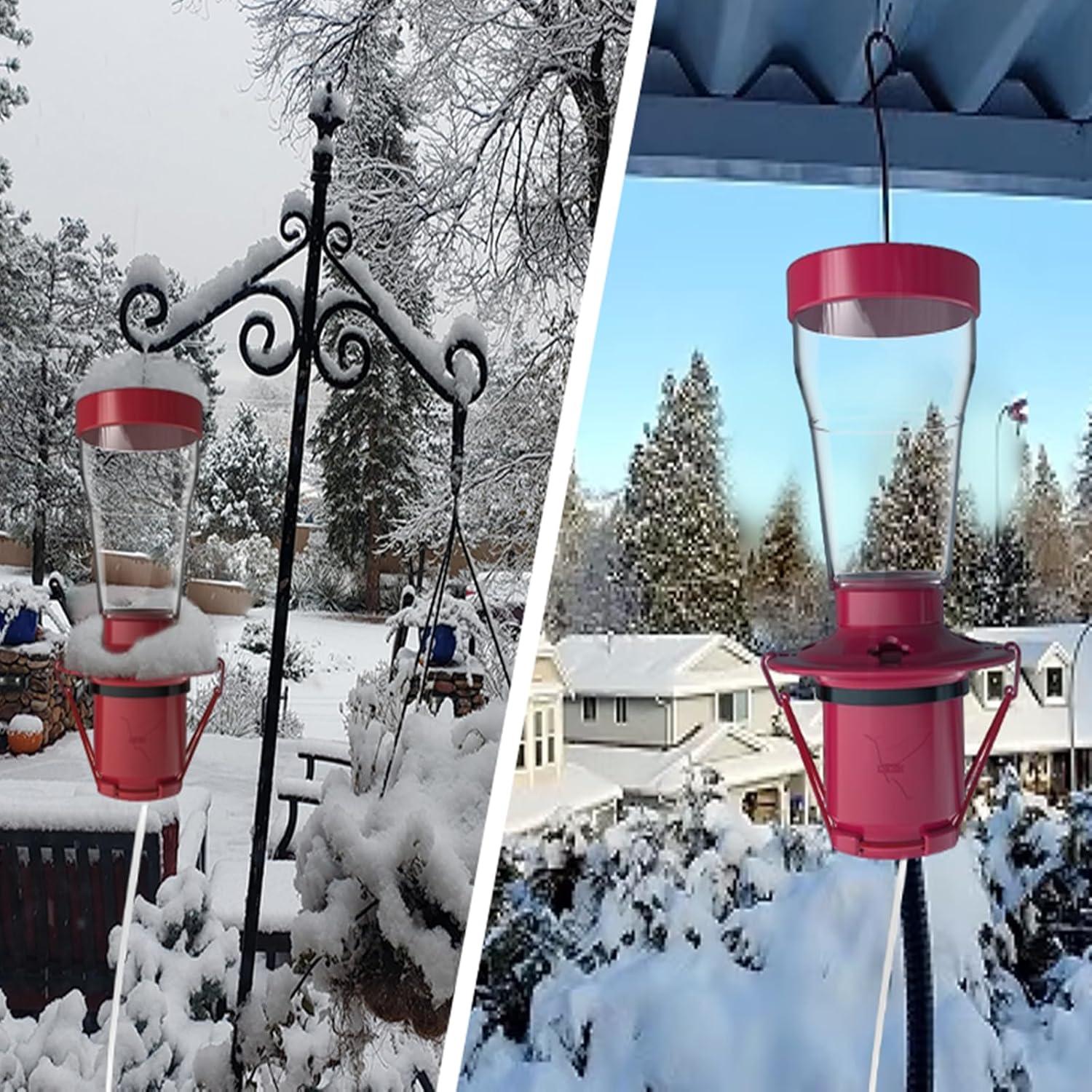 Calentador de Comederos para Colibríes MOVVIYE Rojo - Uso Exterior