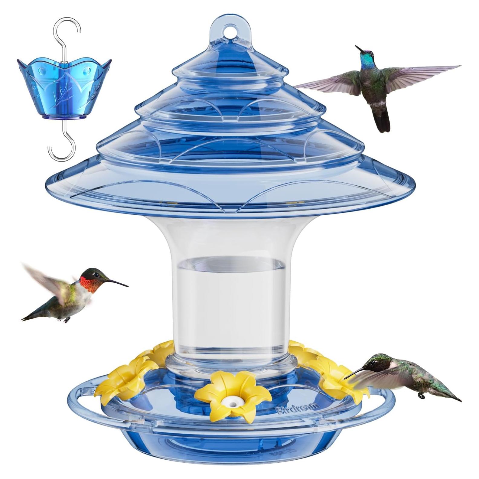Alimentador de Colibríes Birdream Colgante 590 g 5 Puertos Azul