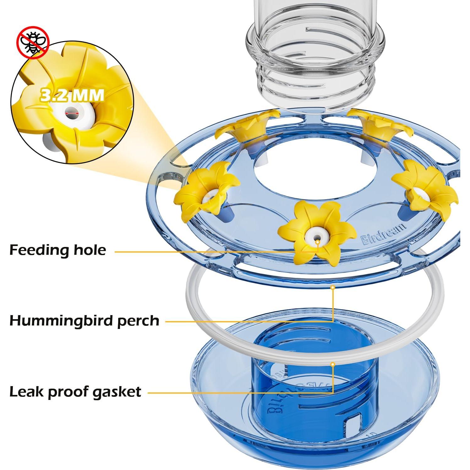 Alimentador de Colibríes Birdream Colgante 590 g 5 Puertos Azul