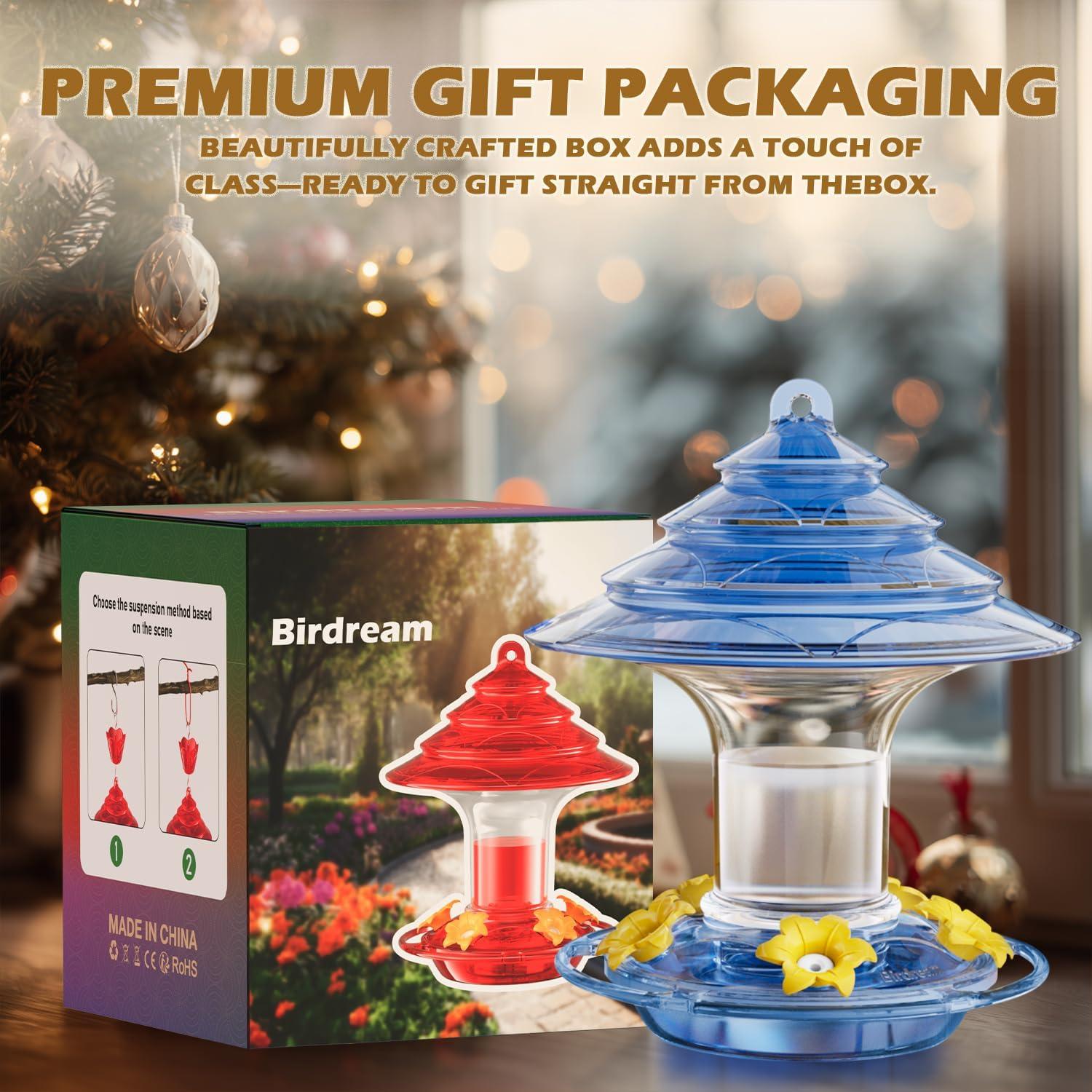 Alimentador de Colibríes Birdream Colgante 590 g 5 Puertos Azul