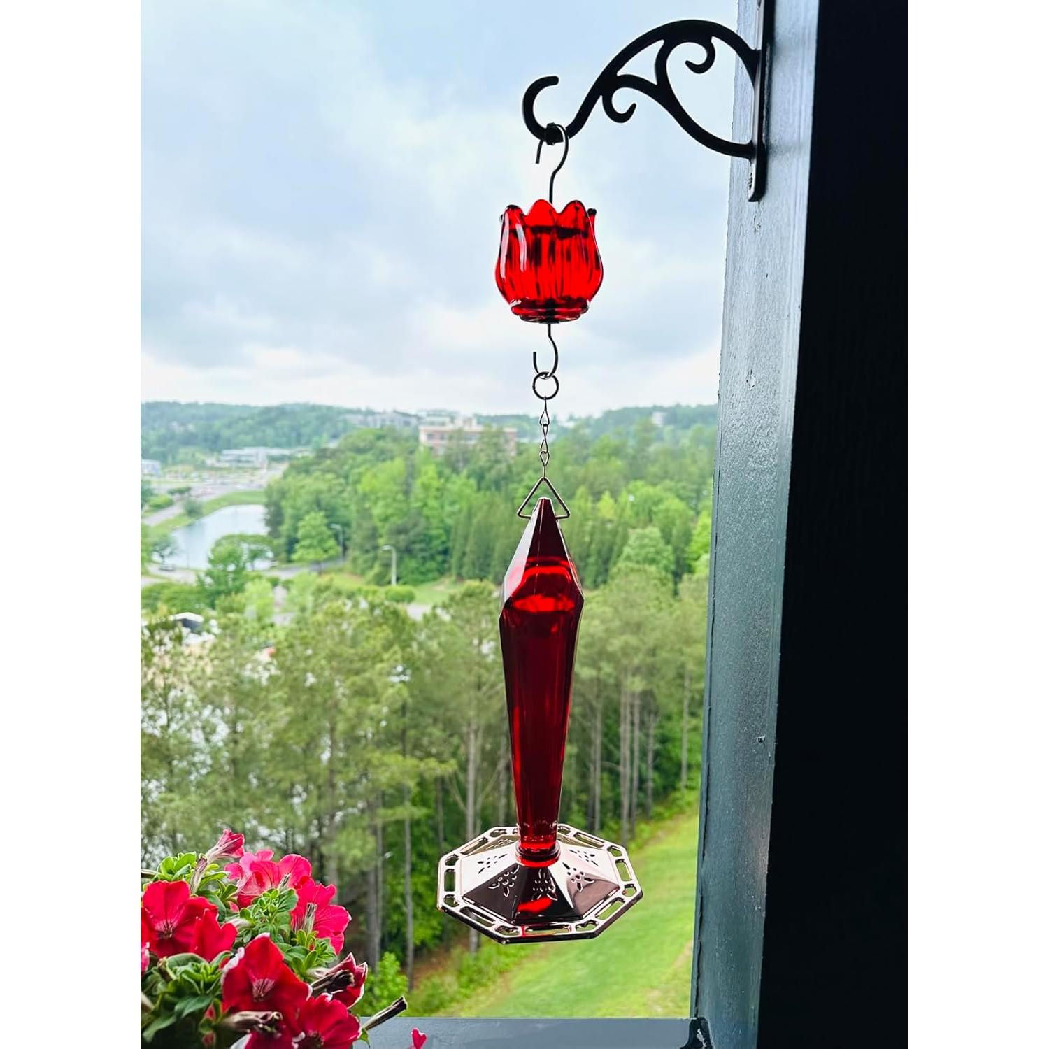 Moat de Vidrio WOWARE para Alimentador de Colibríes 90ml Rojo