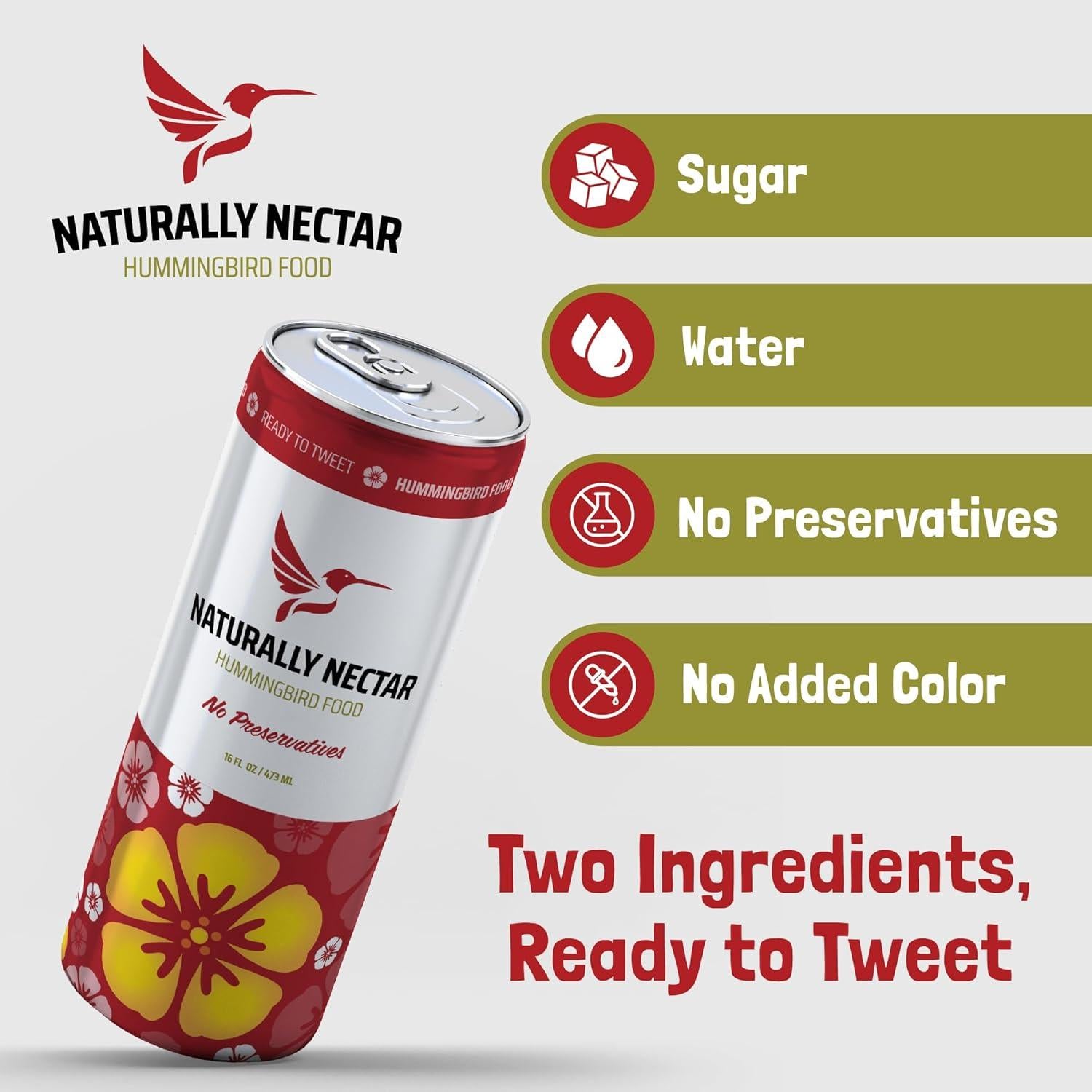 Néctar Puro para Colibríes NÉCTAR NATURAL 473 ml Listo para Usar