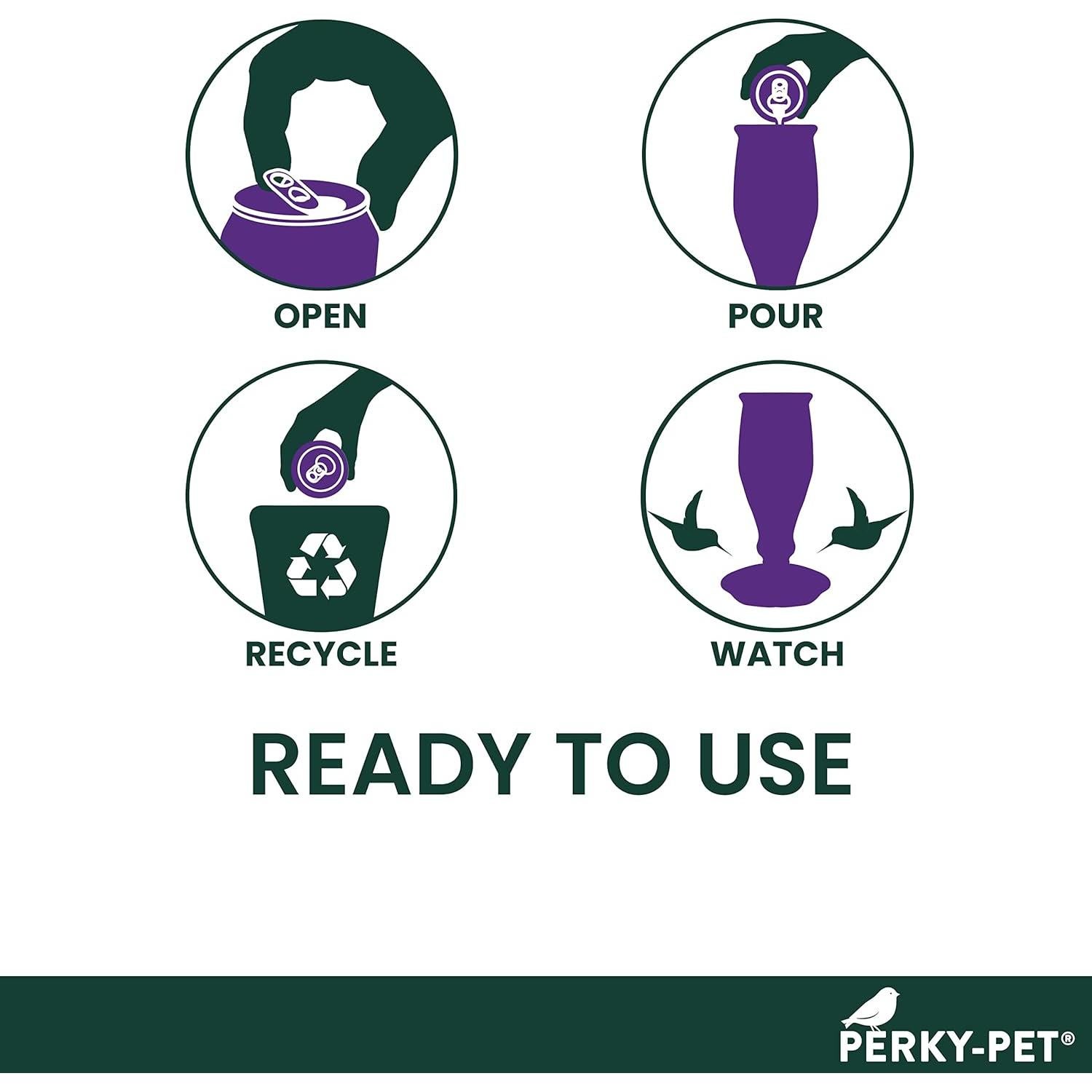 Néctar de Colibrí Rojo Perky-Pet 524 Listo para Usar - 4 Latas 473 ml