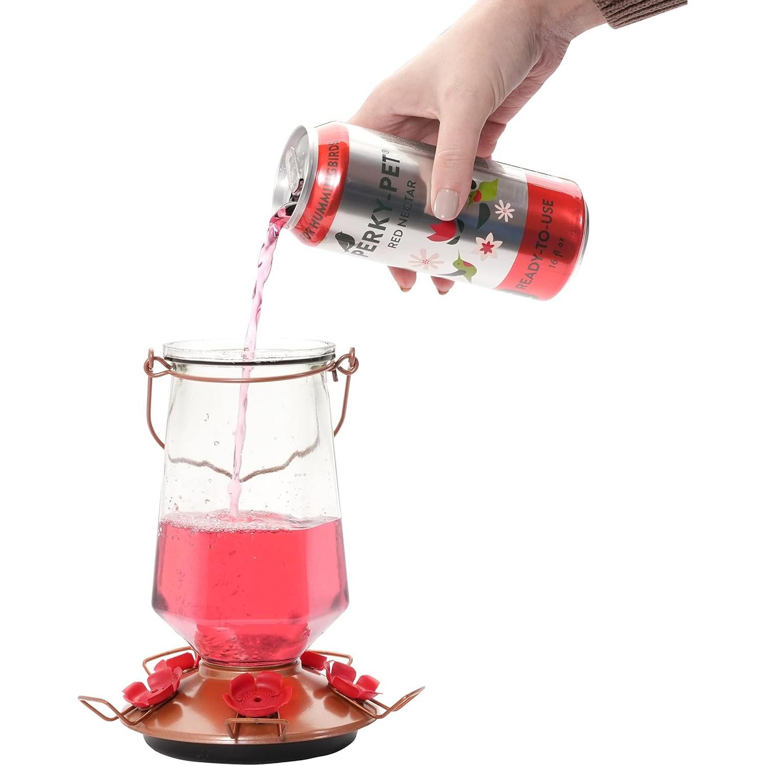 Néctar de Colibrí Rojo Perky-Pet 524 Listo para Usar - 4 Latas 473 ml