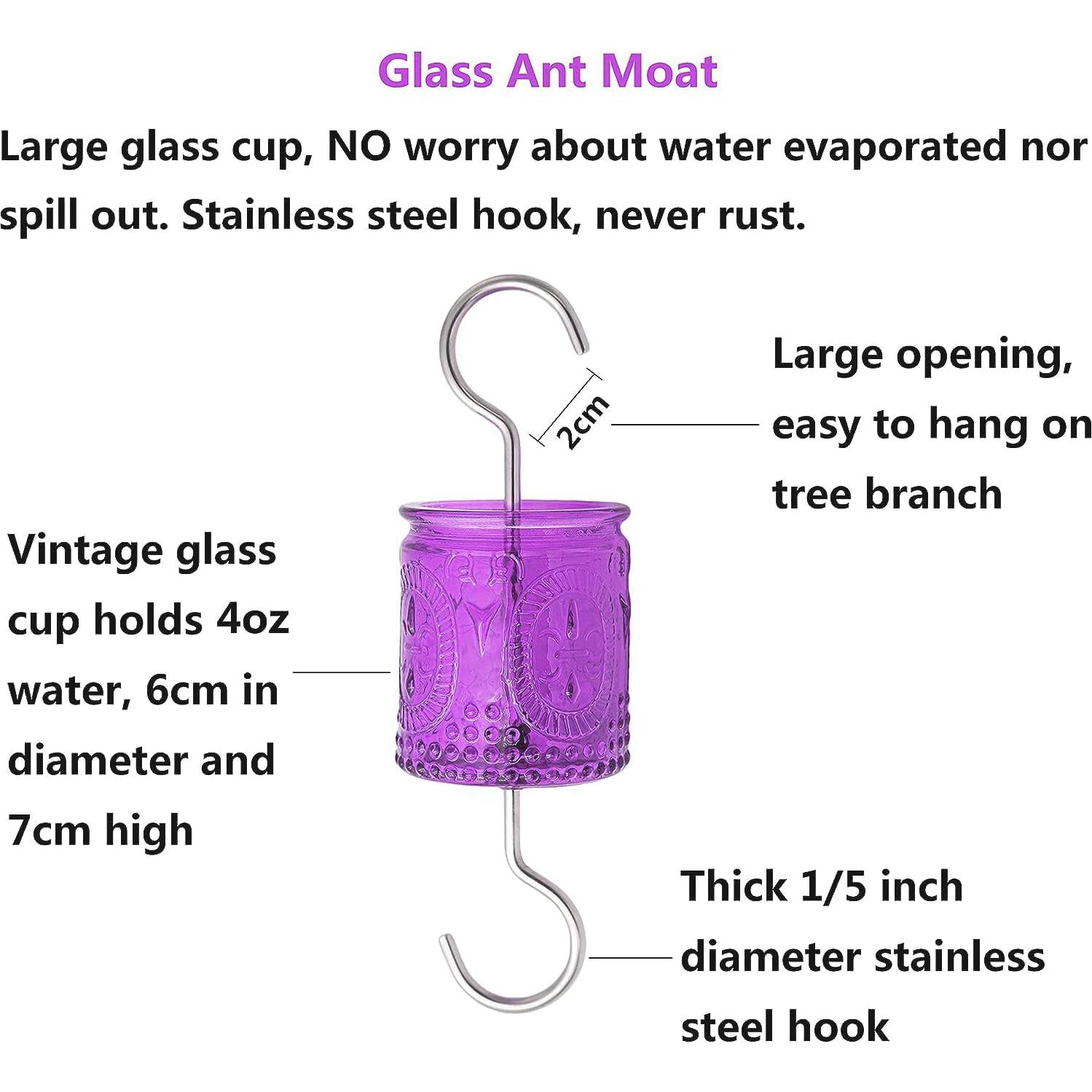 Moat Antiguo de Vidrio Púrpura WOWARE para Colibríes y Orioles