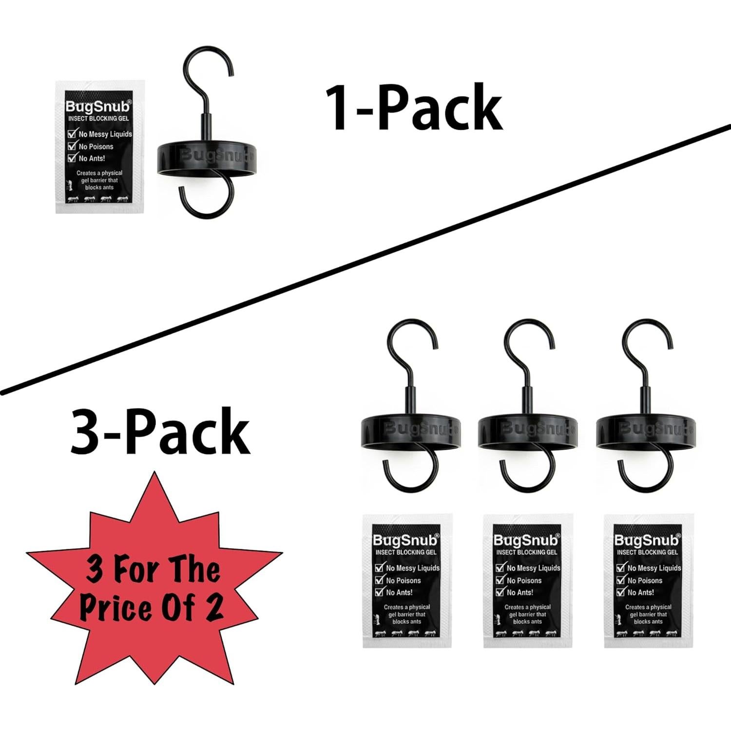 Guardia de Hormigas Colgante BugSnub - Paquete de 3 con Gel