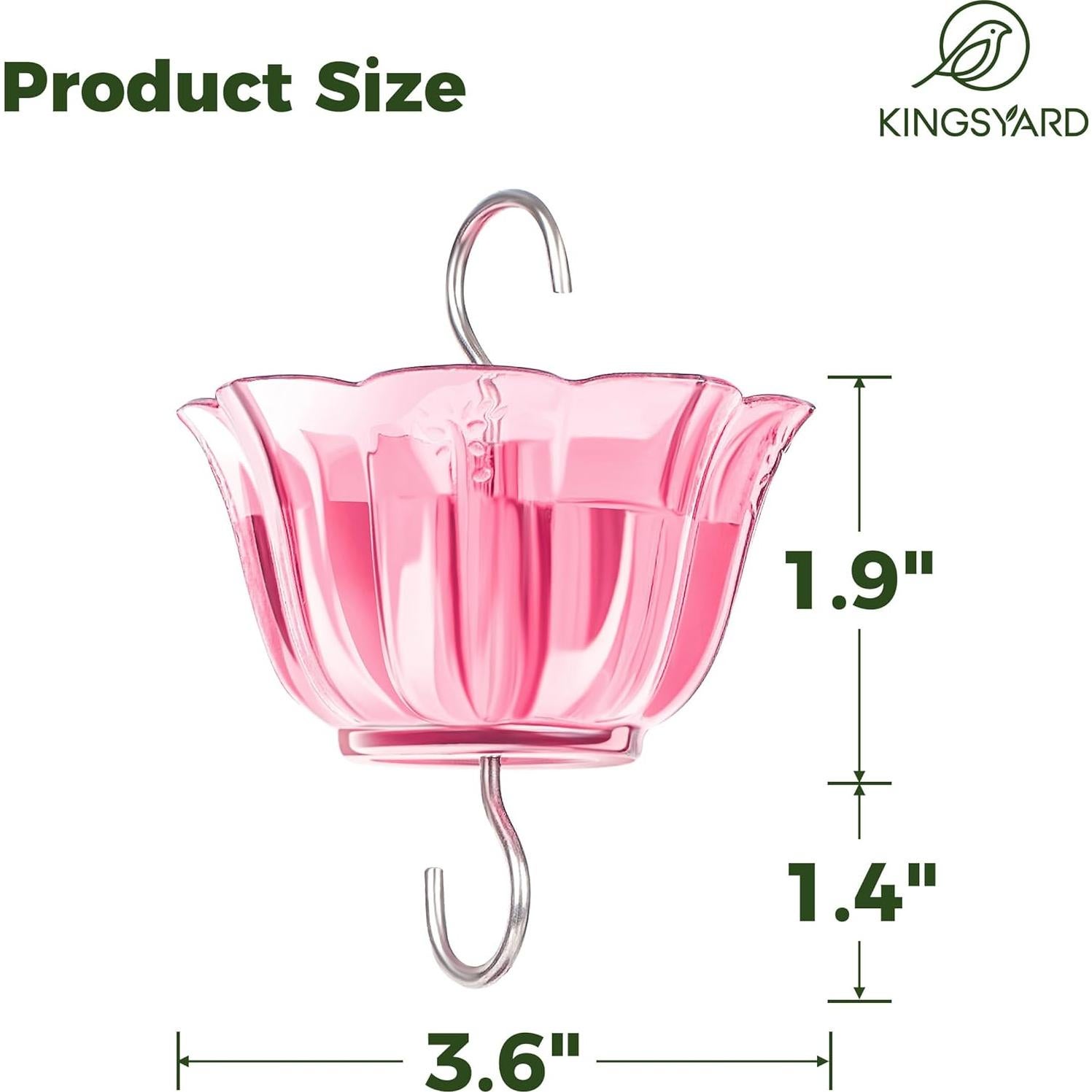 Estanque de Hormigas Kingsyard 2-Pack 5 Oz Rosa para Colibríes