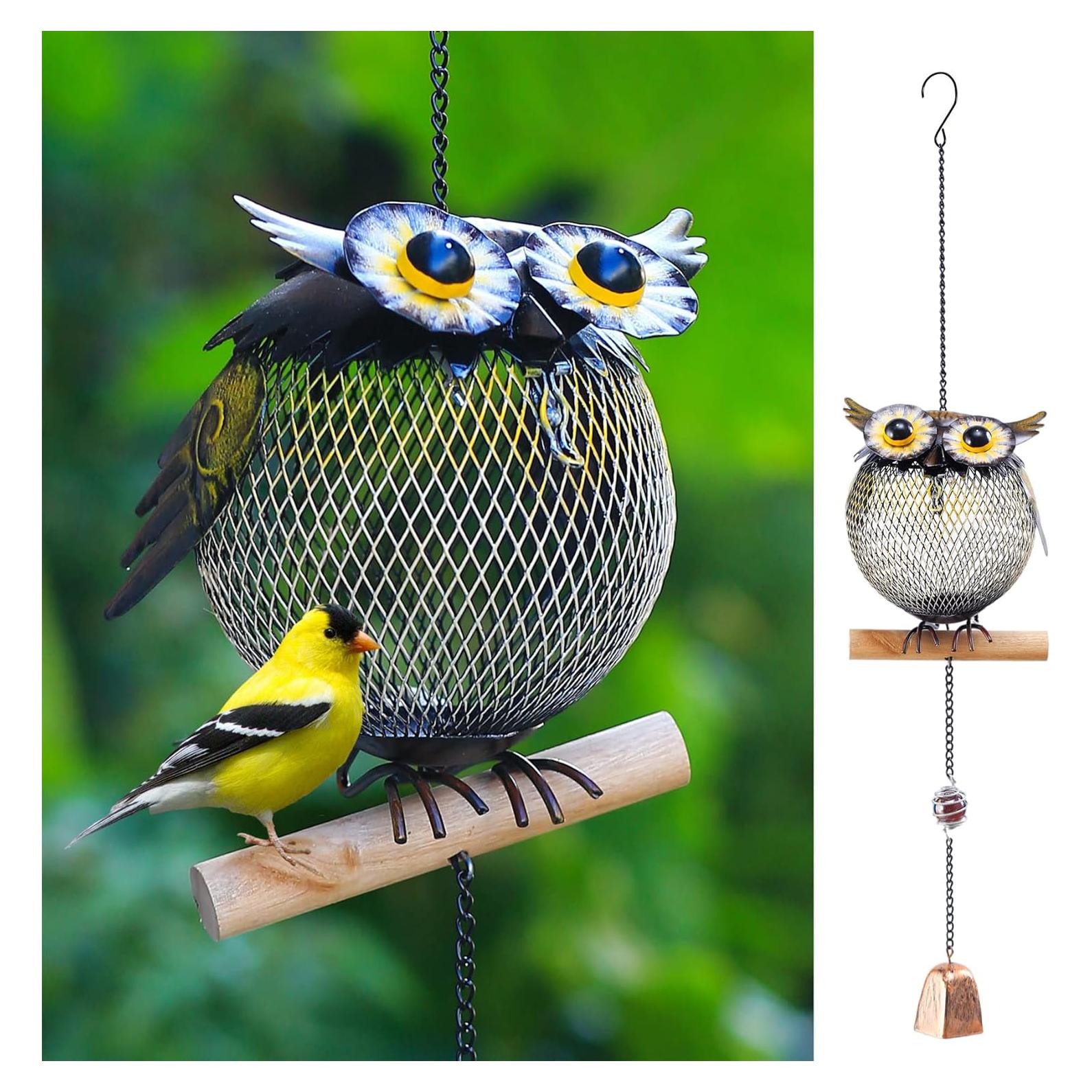 Comedero para Aves Solar WTREEW en Forma de Búho - 0.45kg