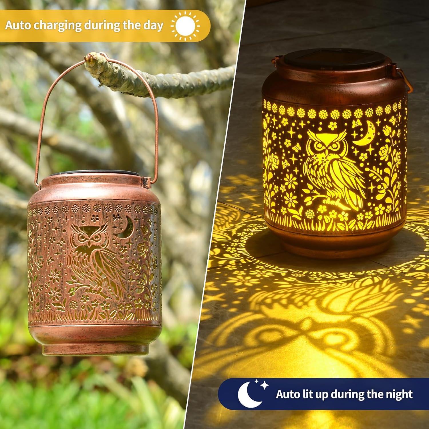 Linterna Solar Colgante KIKUSUI de Metal para Jardín 22.86cm